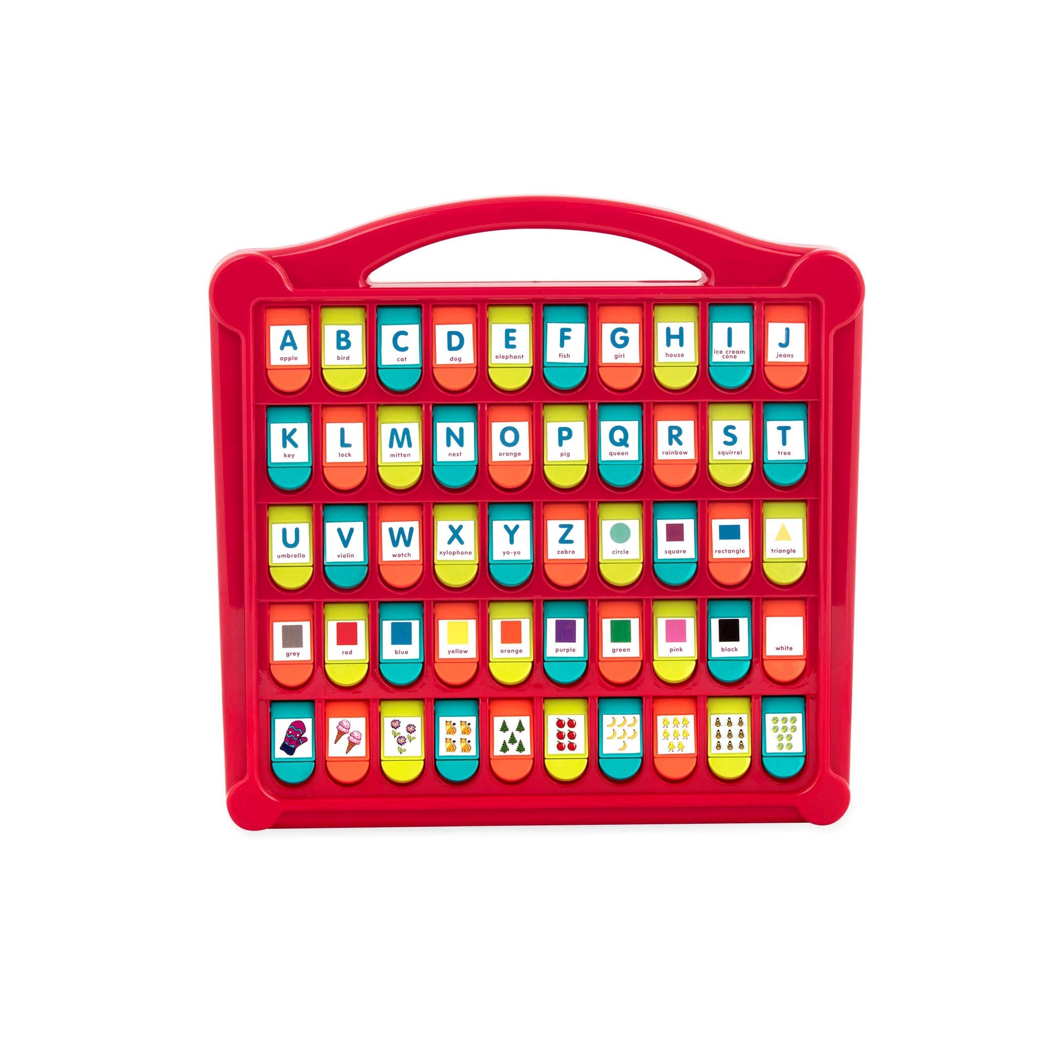 Battat Hide & Seek Alphabet - 50 Pop-Up Learning Toy for Letters, Numbers, Shapes & Colors 7