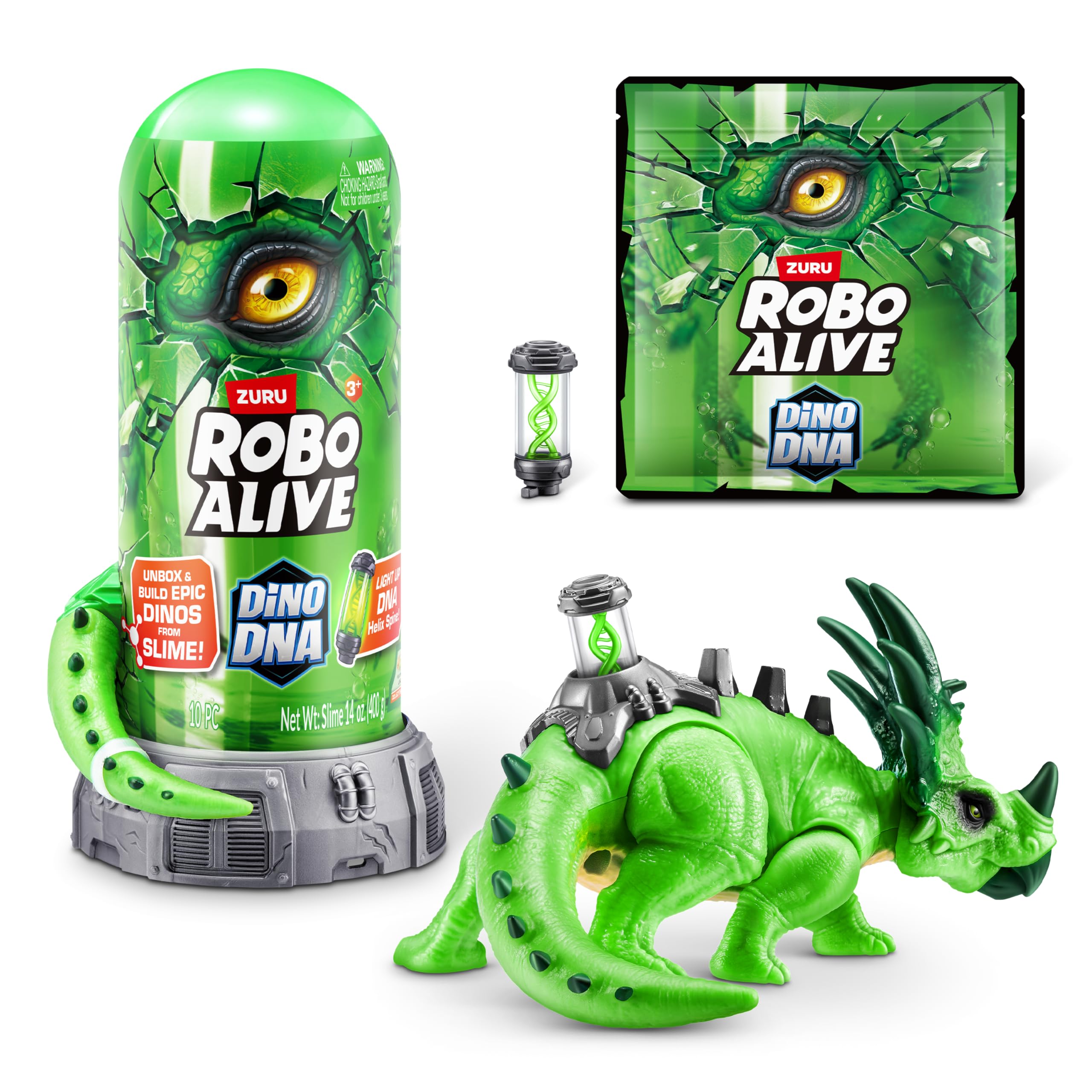 Robo Alive Dino DNA Styracosaurus Figure Kit | Light-Up DNA Spine | Ages 3+ 1