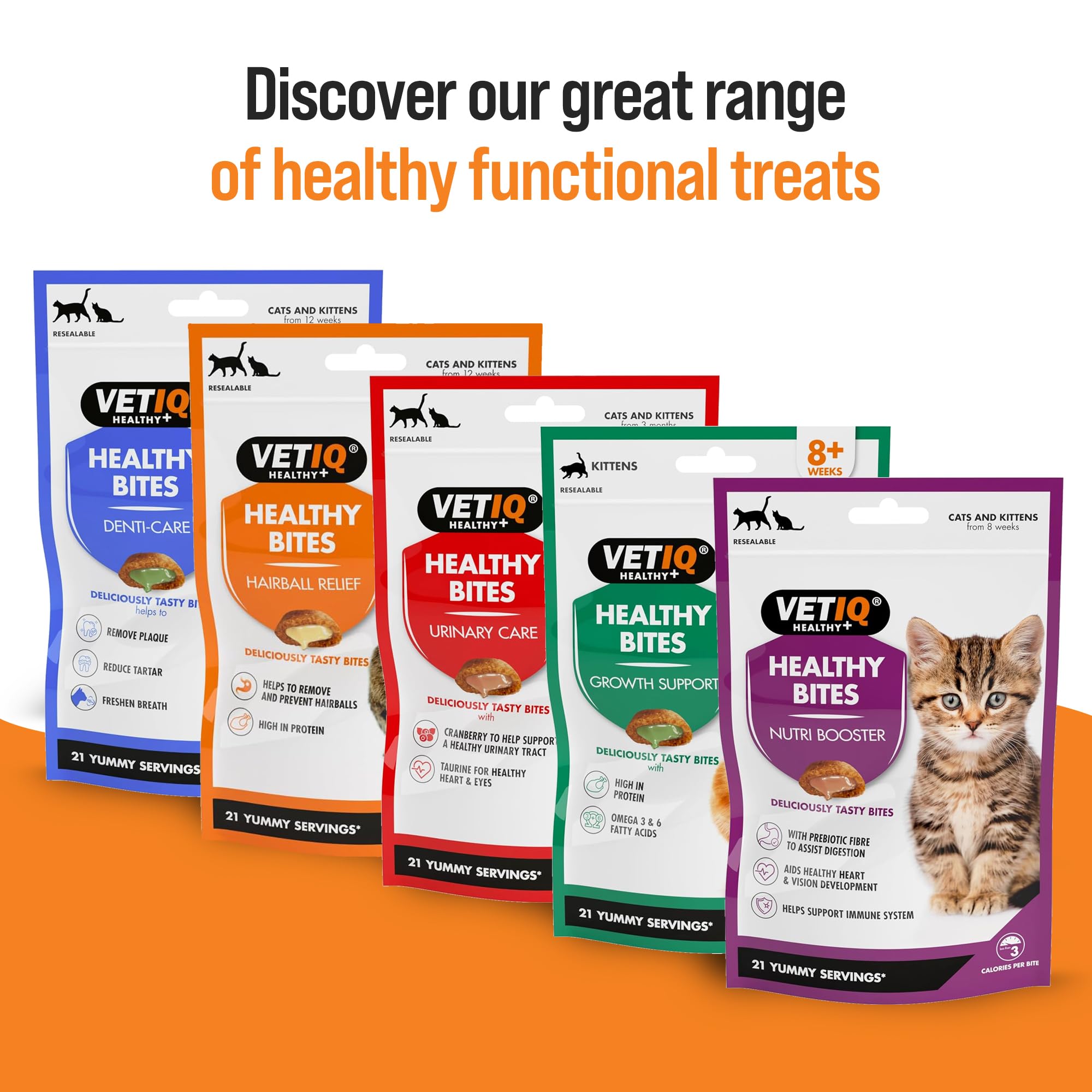 VETIQ Healthy Bites Serene Calming Cat Treats - 4x65g Pack | Natural Ingredients | Promotes Relaxation 5