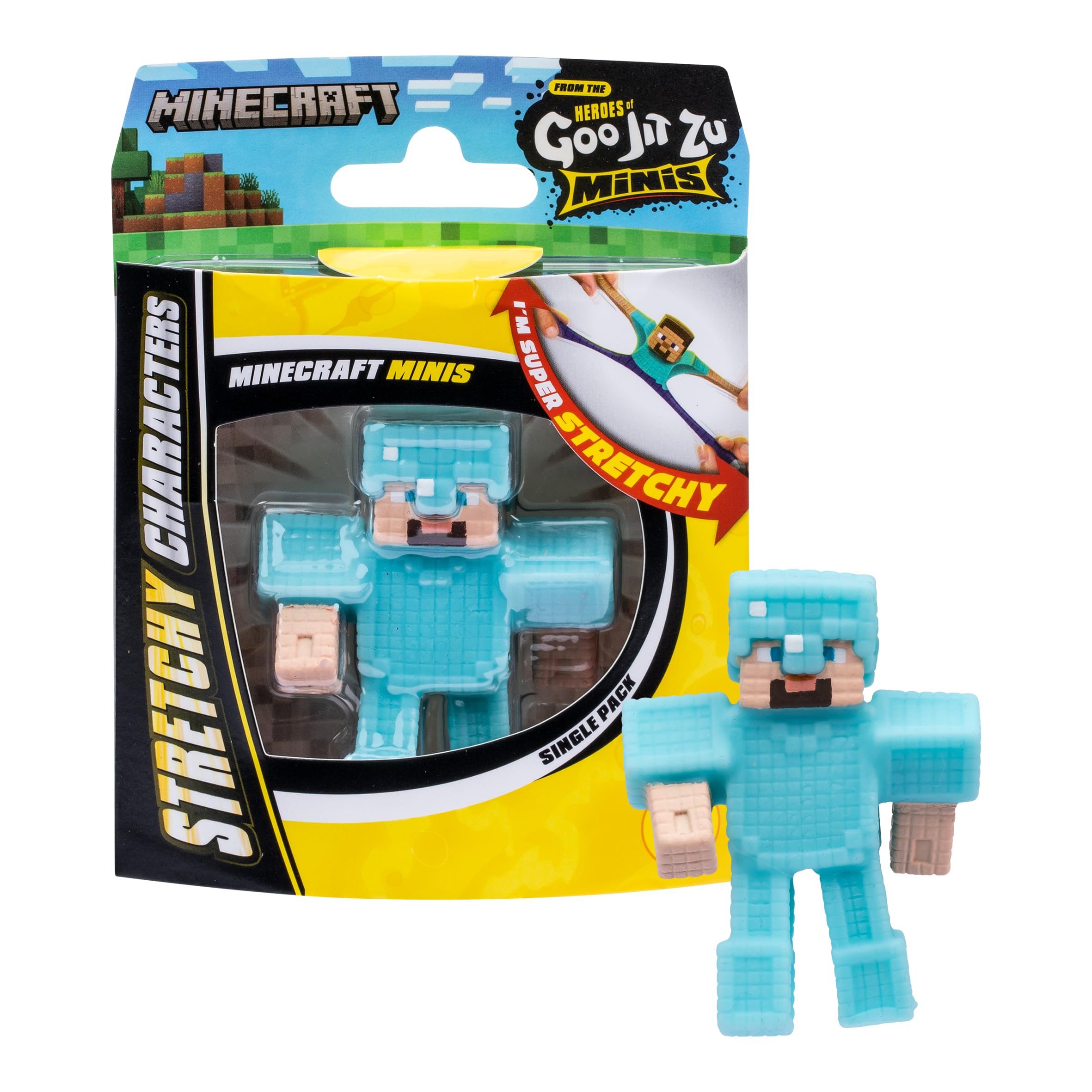 Heroes of Goo Jit Zu Minecraft Minis - Stretchy Toy Figure | 2.5 Inch | Ages 4+