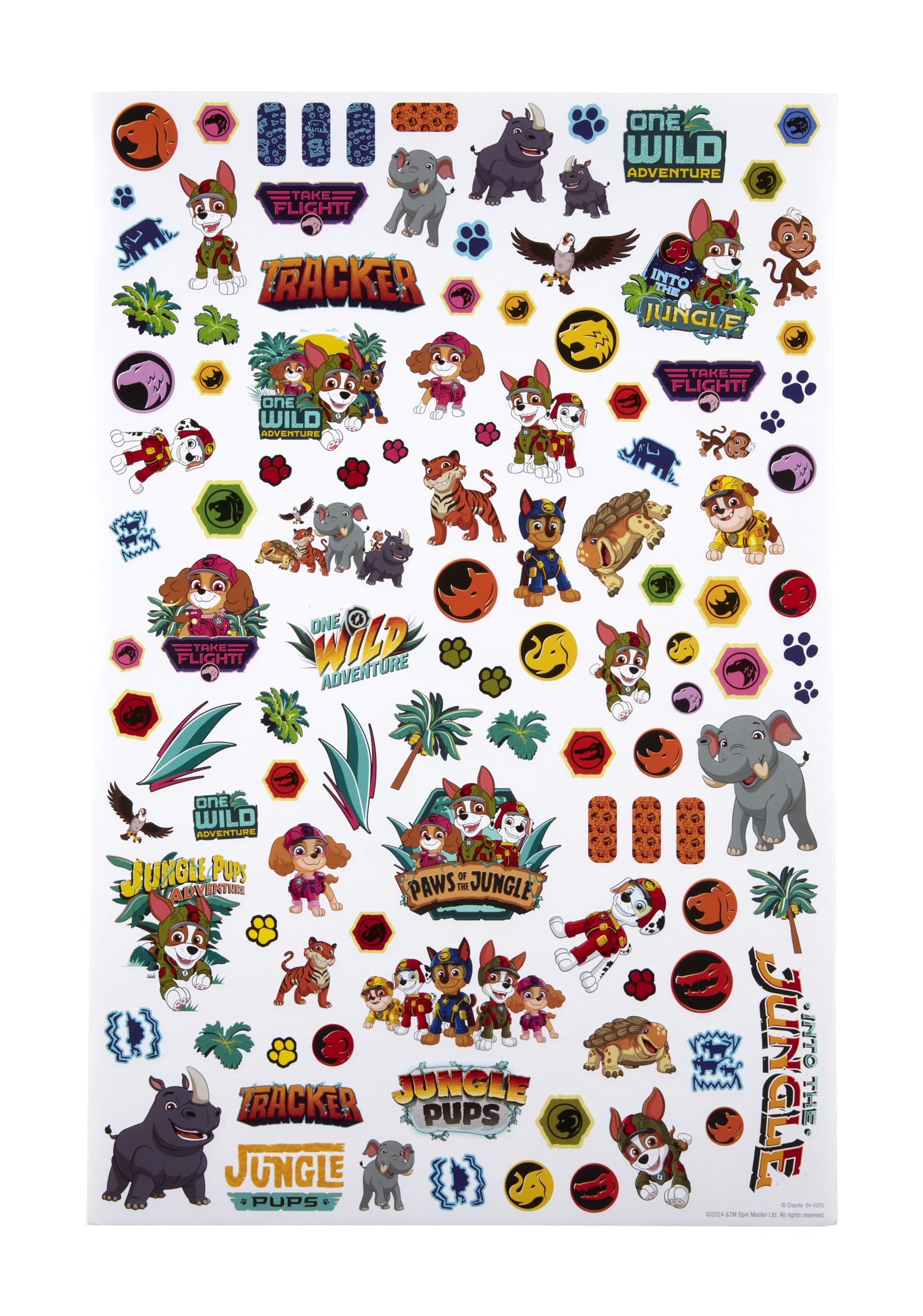 CRAYOLA Paw Patrol Jungle Pups Giant Colouring Pages with 100 Stickers | Ages 3+ 5