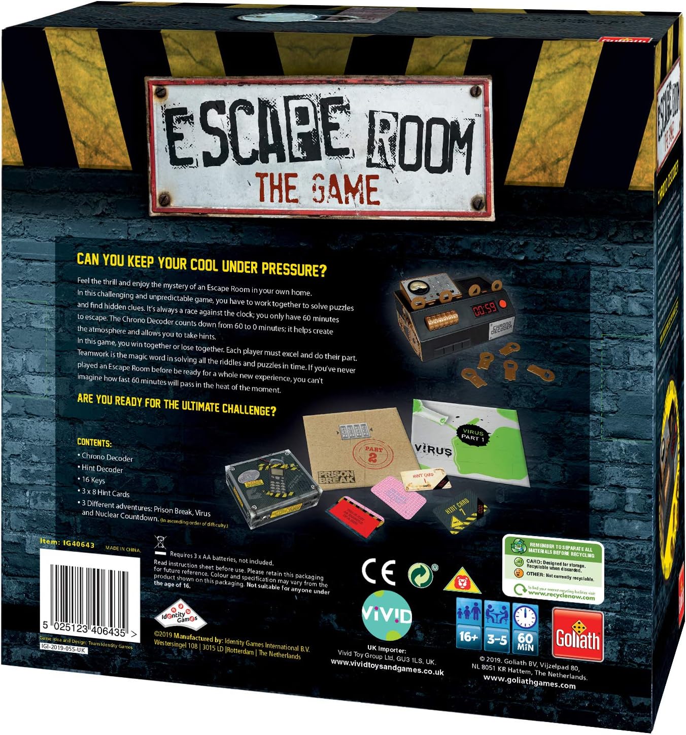 Goliath Games Escape Room: The Game - Vol. 1 | 3 Thrilling Escape Room Challenges for Home Play 2