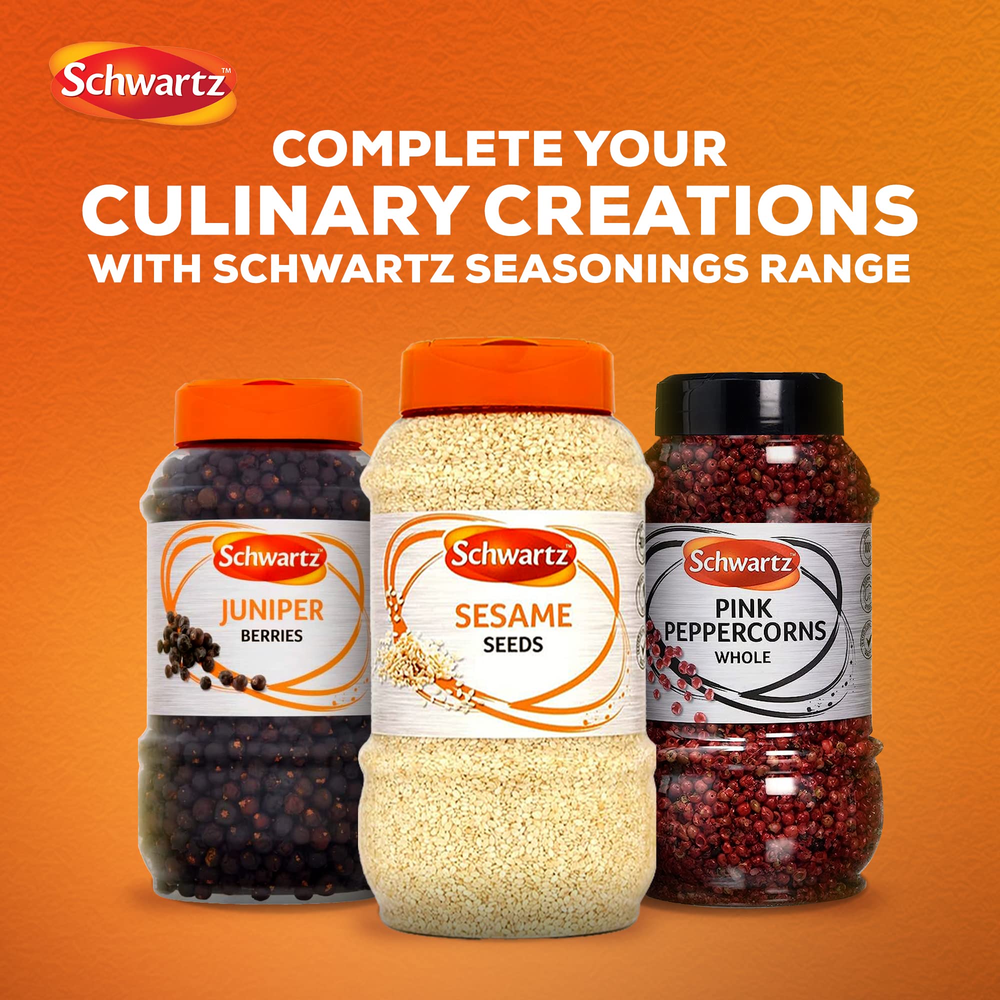 Schwartz Sesame Seeds - Nutty & Earthy Flavour | 480g Pack 6