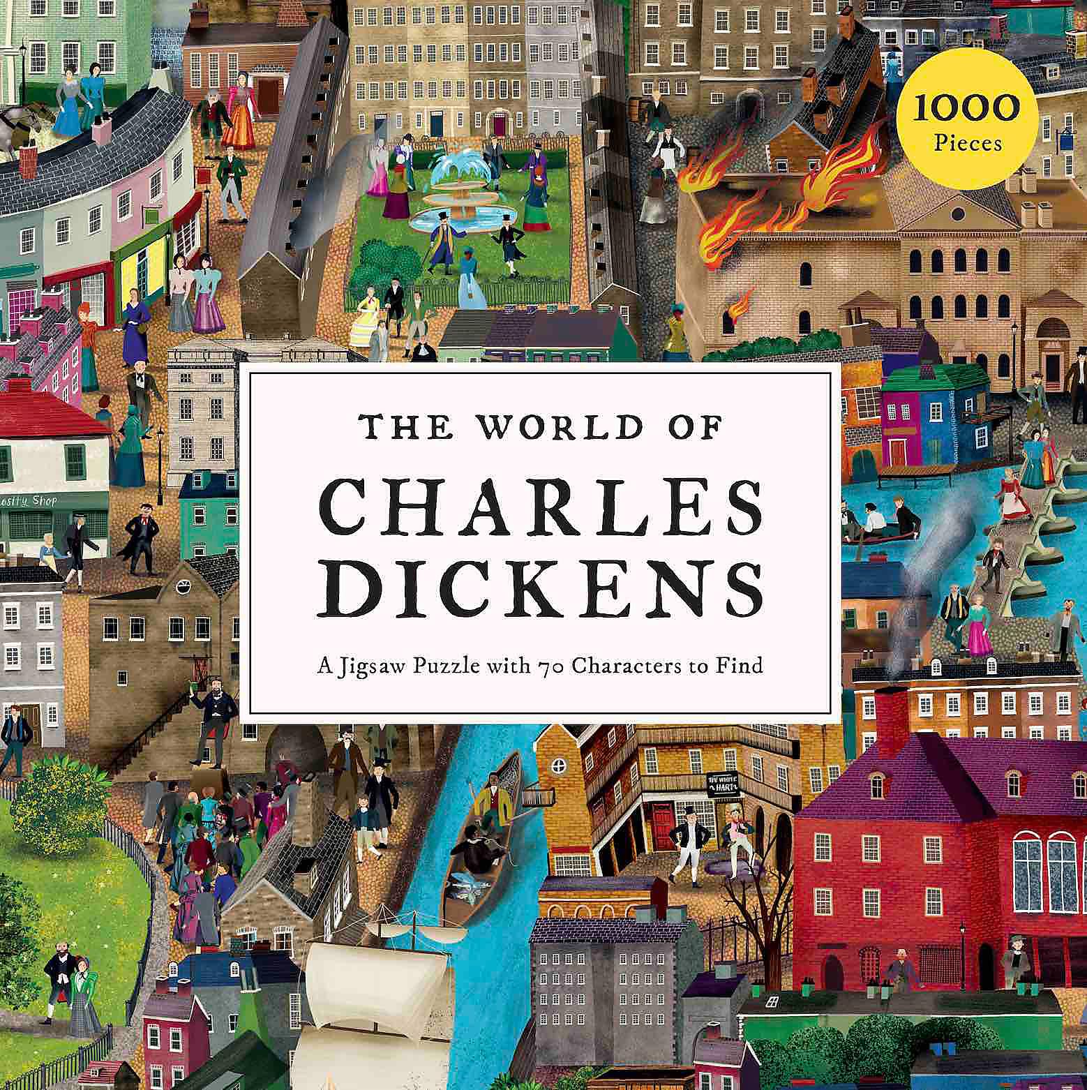 Laurence King The World of Charles Dickens 1000 Piece Jigsaw Puzzle | 70 Characters to Find 1