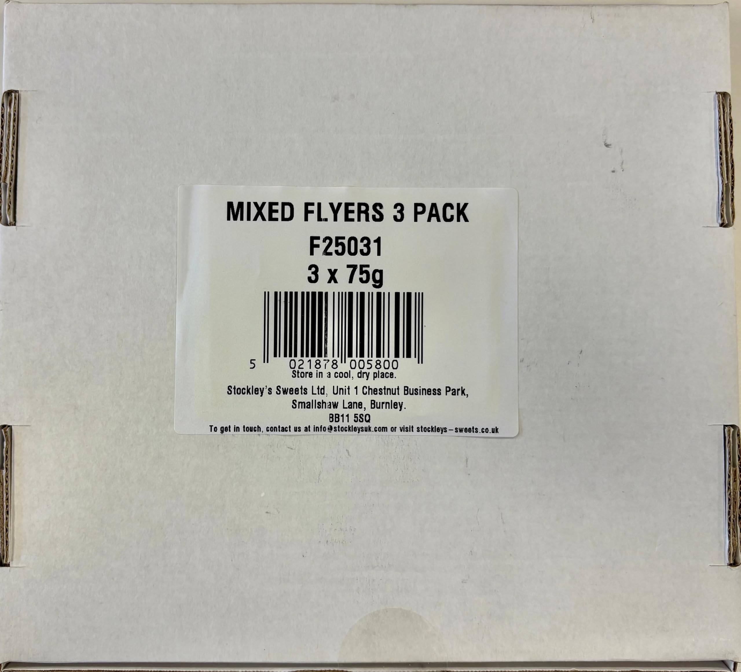 STOCKLEY'S SINCE 1918 Flyers Mixed Flavour Letterbox Pack – 3 x 75g | Original, Cherry & Apple/Raspberry