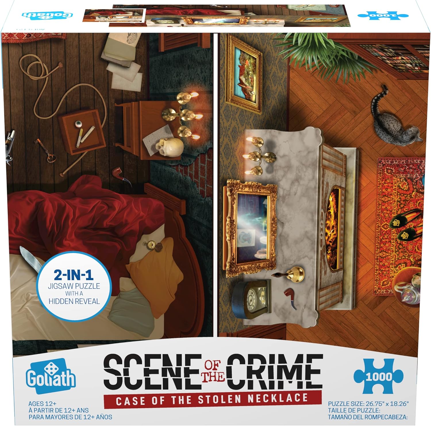 Scene of the Crime: The Stolen Necklace Mystery - 2-in-1 Jigsaw Puzzle with Hidden Clues 1