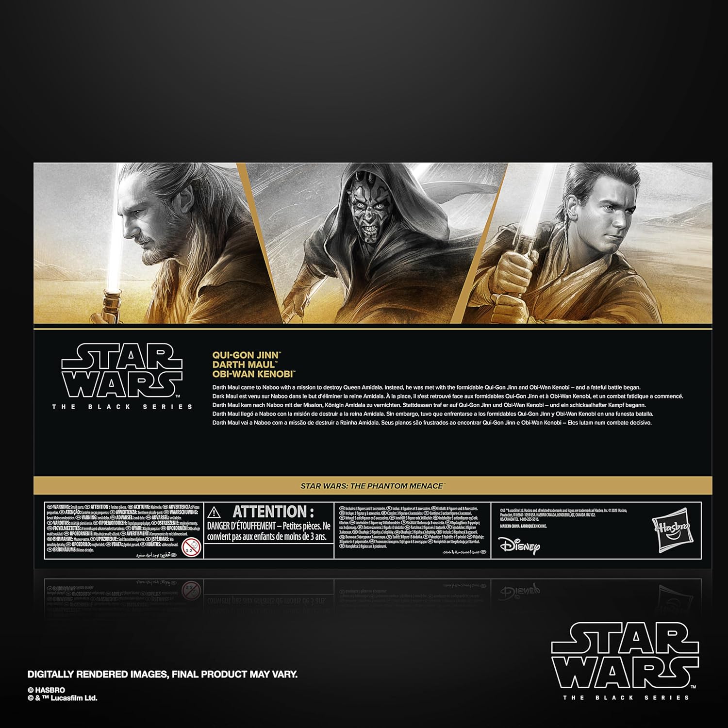 Star Wars The Black Series Qui-Gon Jinn, Darth Maul & Obi-Wan Kenobi 6-Inch Action Figure 3-Pack 9