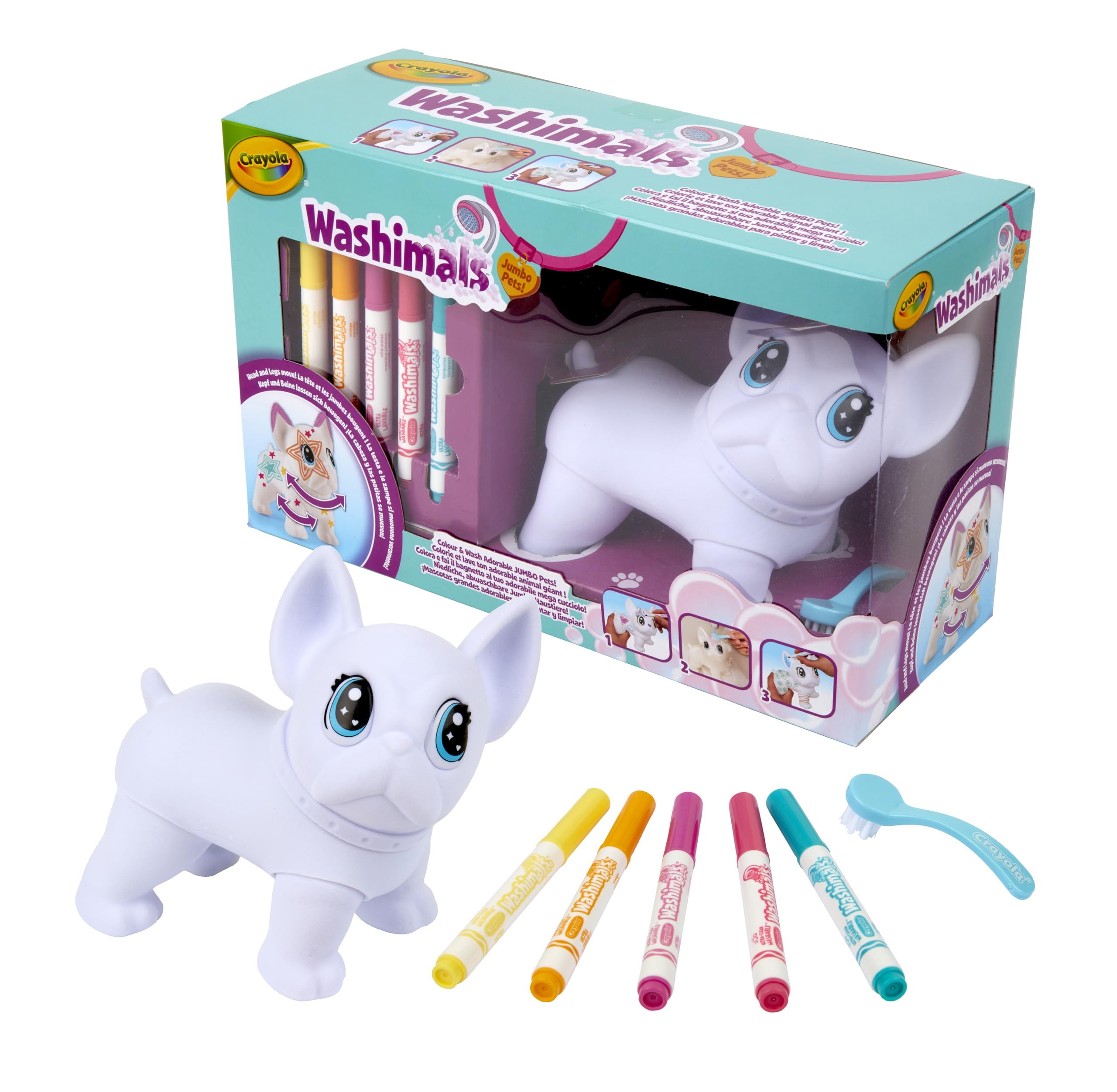 CRAYOLA Washimals Posable Jumbo Pet - Washable Markers & Dog | Ages 3+