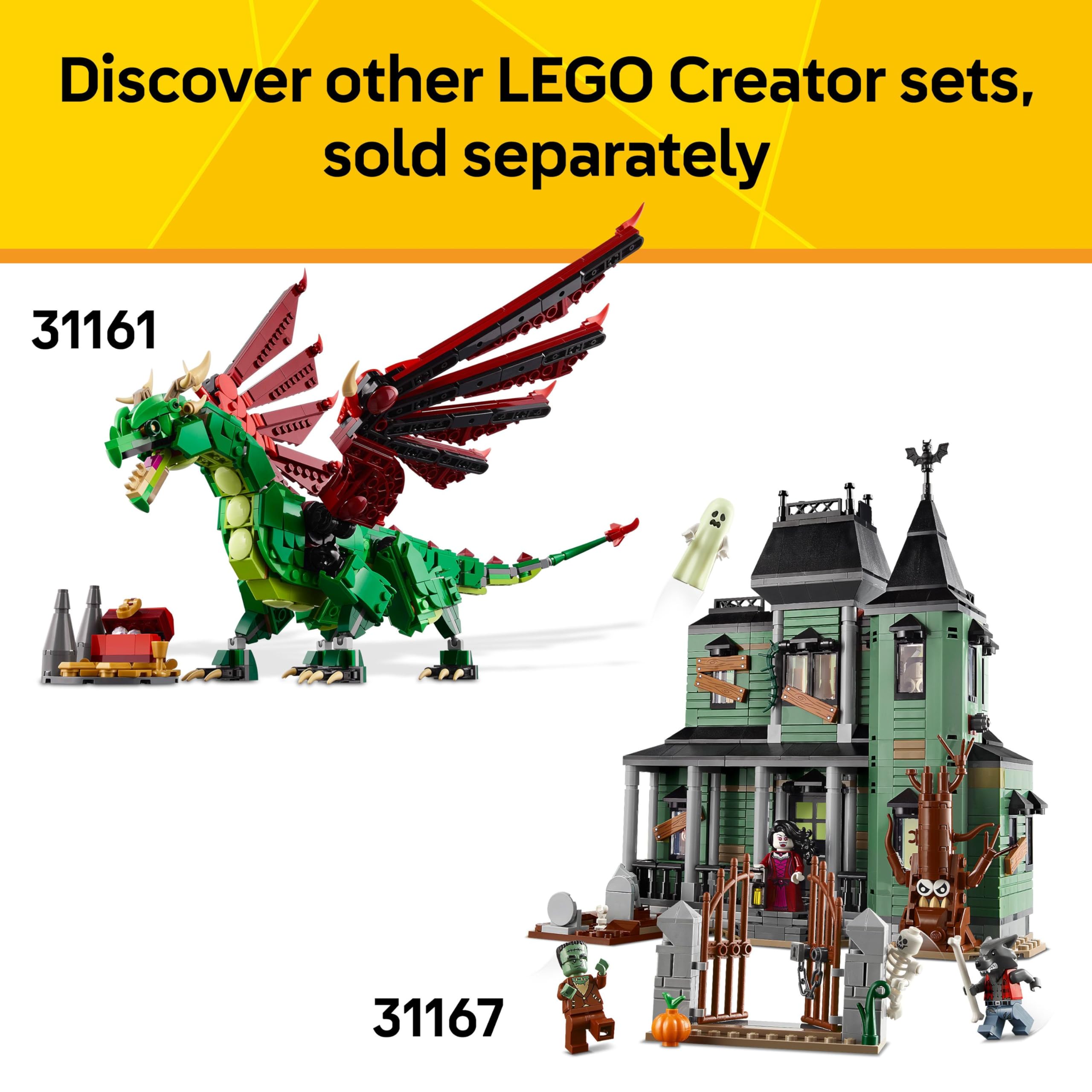 LEGO Creator 3in1 Medieval Horse Knight Castle Toy (Model 31168) | 1371 Pieces | Ages 9+ 8