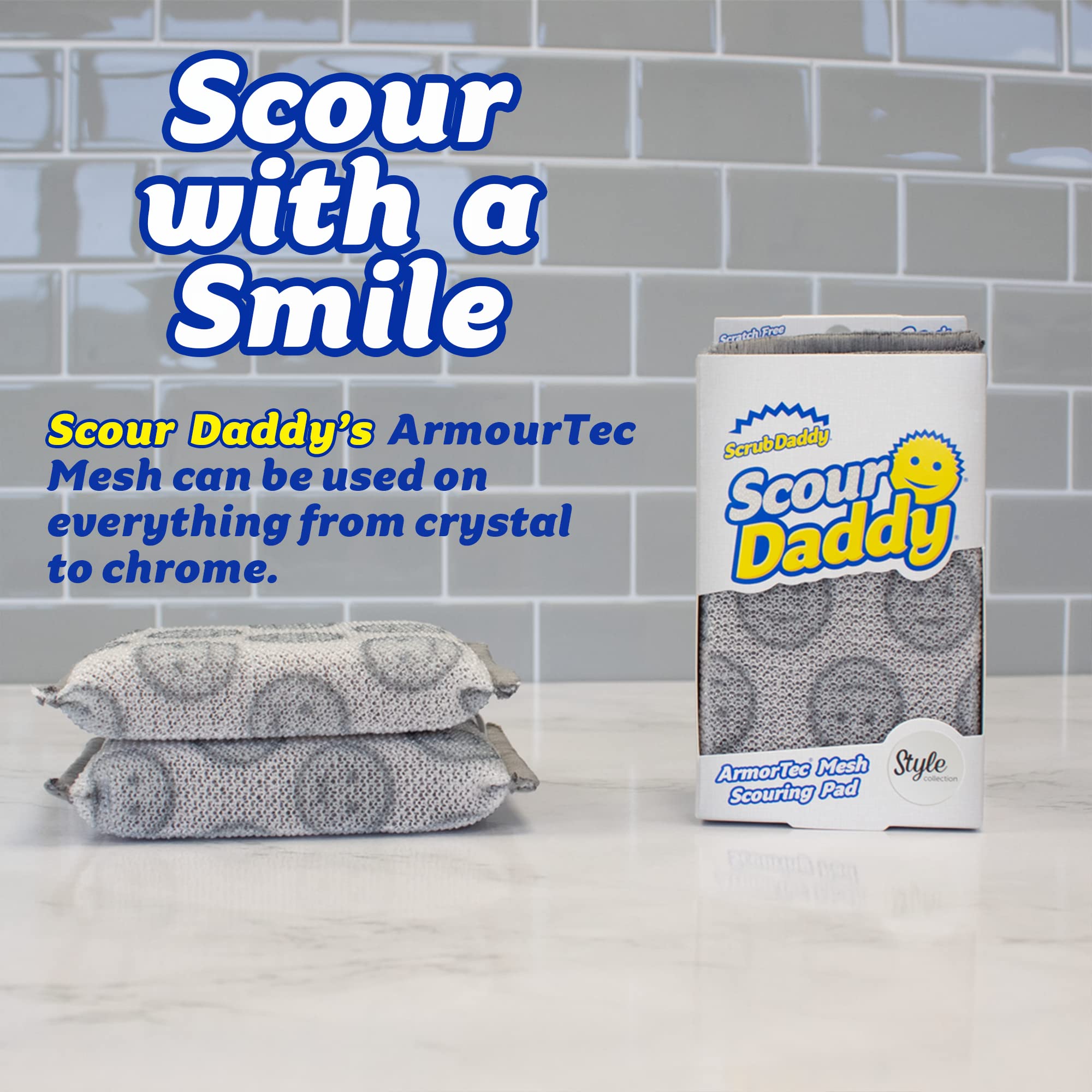 Scrub Daddy Scour Daddy Style Scourers - Non-Scratch, Heavy Duty, 2 Count