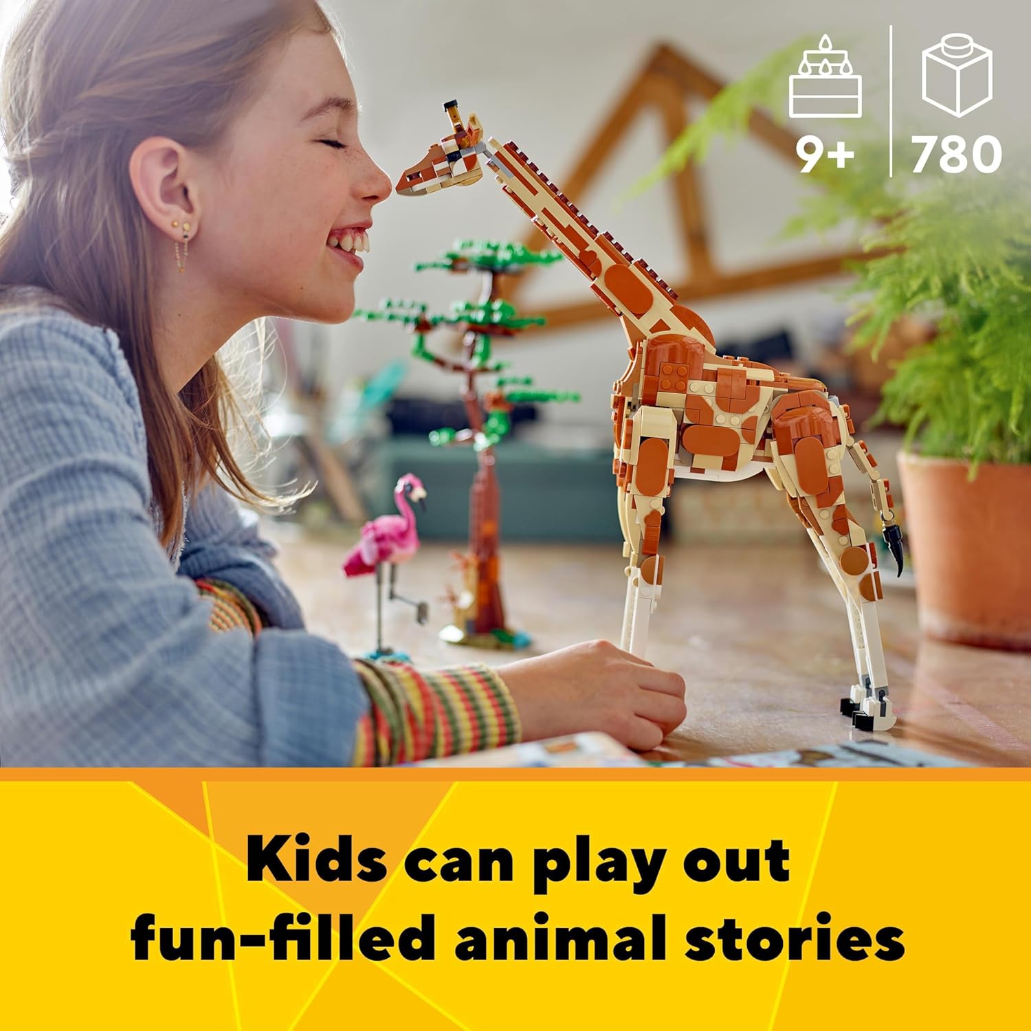 LEGO Creator 3in1 Wild Safari Animals - Buildable Giraffe, Gazelle & Lion Playset for Kids 9+ 7