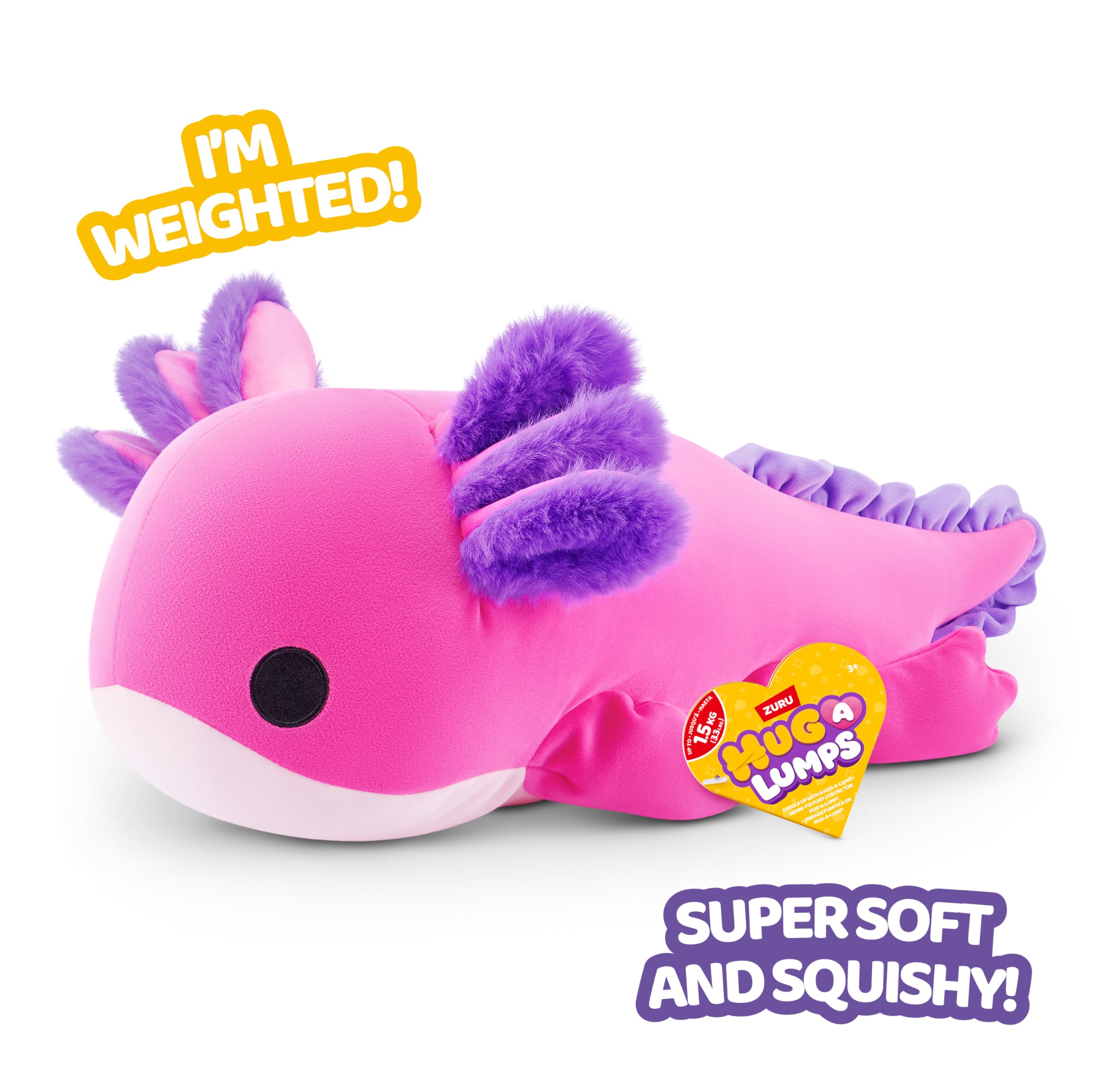 Hug-A-Lumps Medium Ally by ZURU - Weighted Plush Cuddly Toy for Stress Relief 8