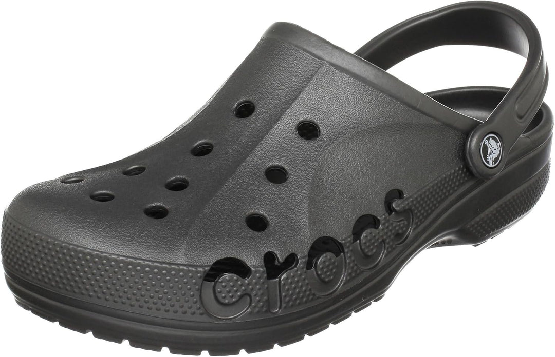 Crocs Unisex Baya Clogs - Lightweight, Durable, and Footwear in Graphite, Size 9 UK Men/10 UK Women