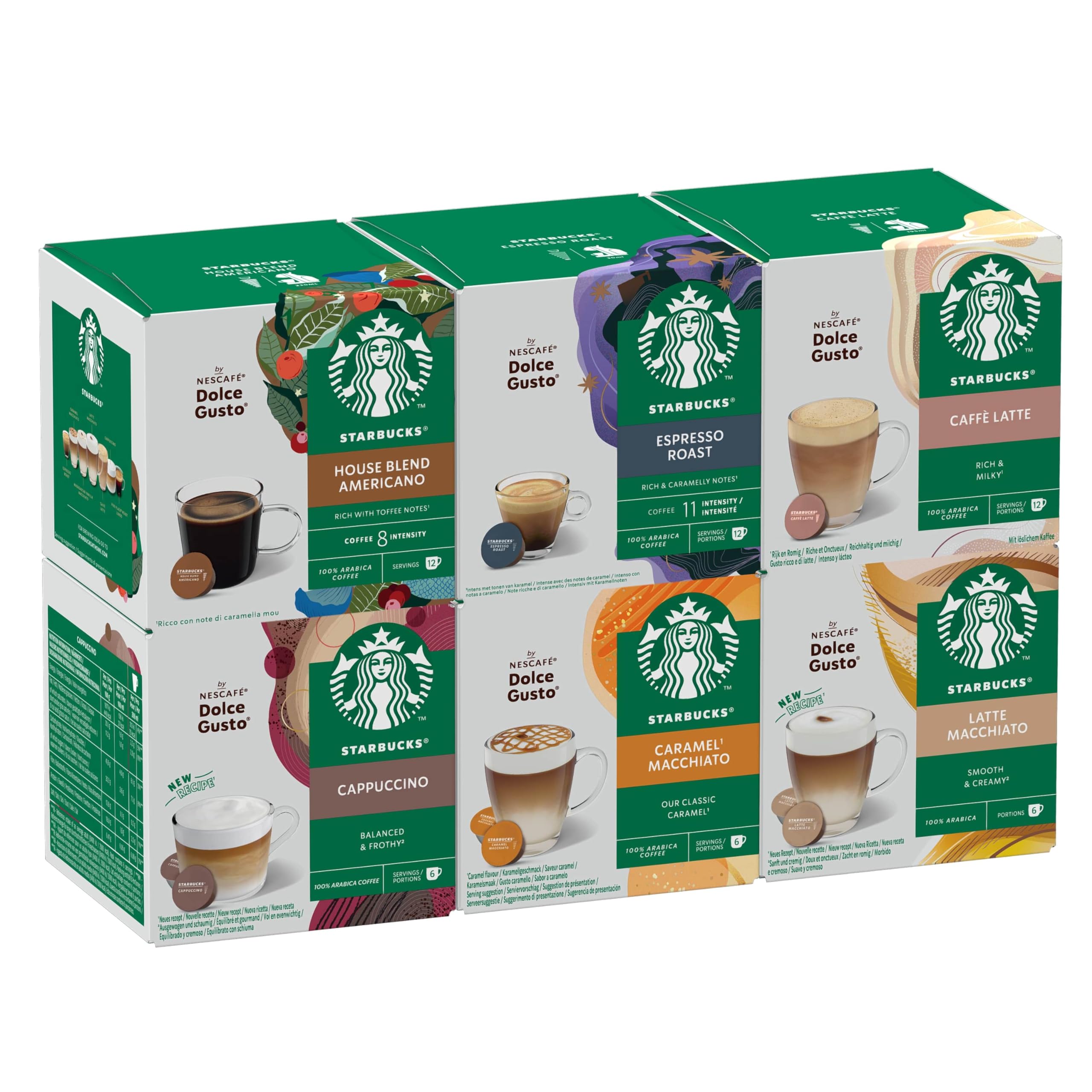STARBUCKS Mixed Coffee Capsule Variety Pack for NESCAFÉ Dolce Gusto | 72 Count 1