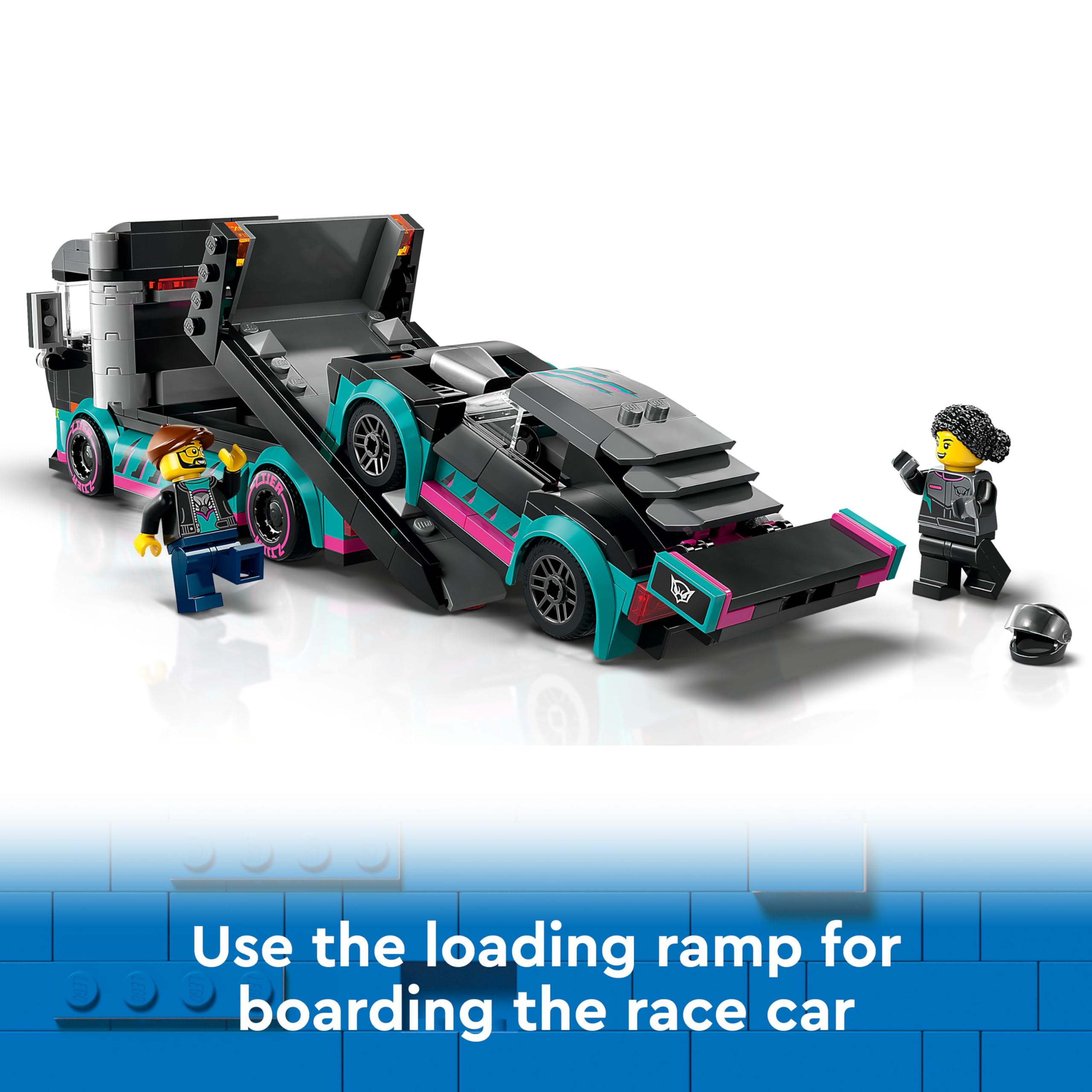 LEGO City Race Car and Car Carrier Truck Toy - Building Set for Ages 6+ 8