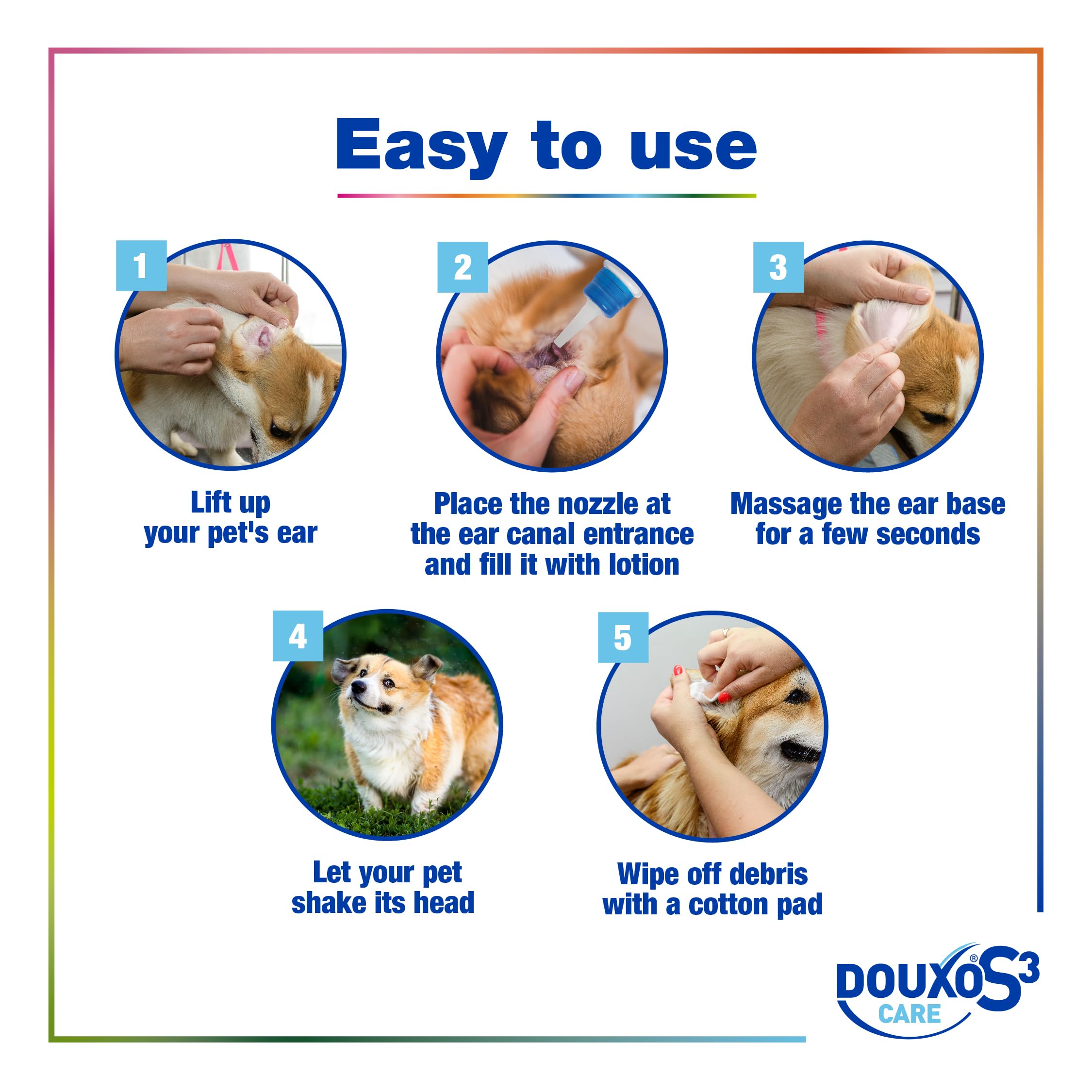 Douxo S3 CARE Ear Cleaner for Dogs & Cats - Gentle Cleansing Formula | 120 ml 6