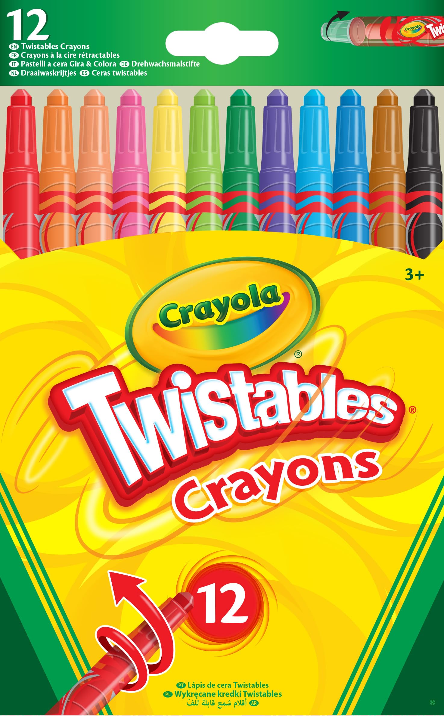 CRAYOLA Twistables Crayons - 12 Vibrant Colors | No Sharpening Needed | Ages 3+ 1
