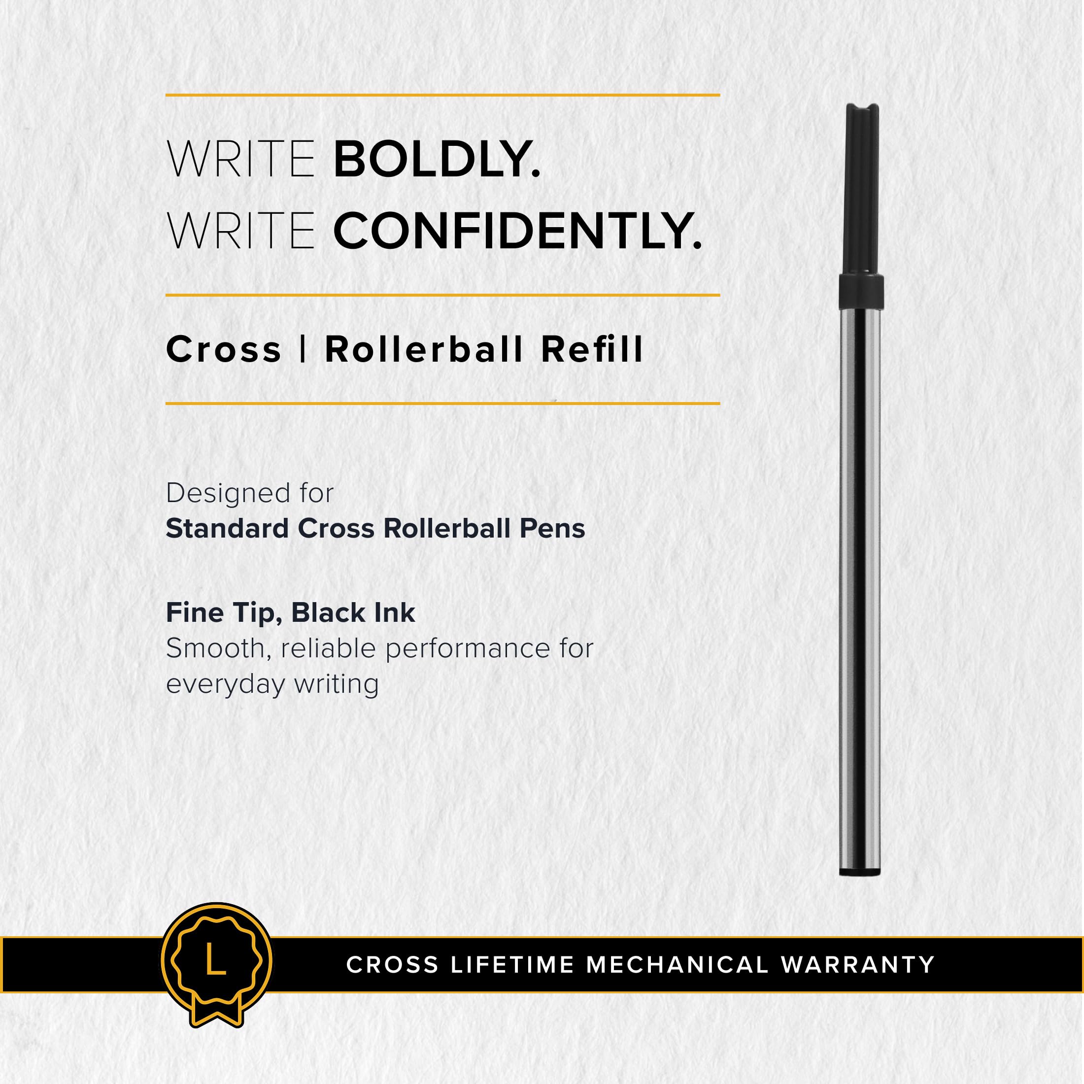 CROSS 8015 Gel Rollerball Pen Refill - Fine Point 0.5mm Black Ink | Pack of 1 6
