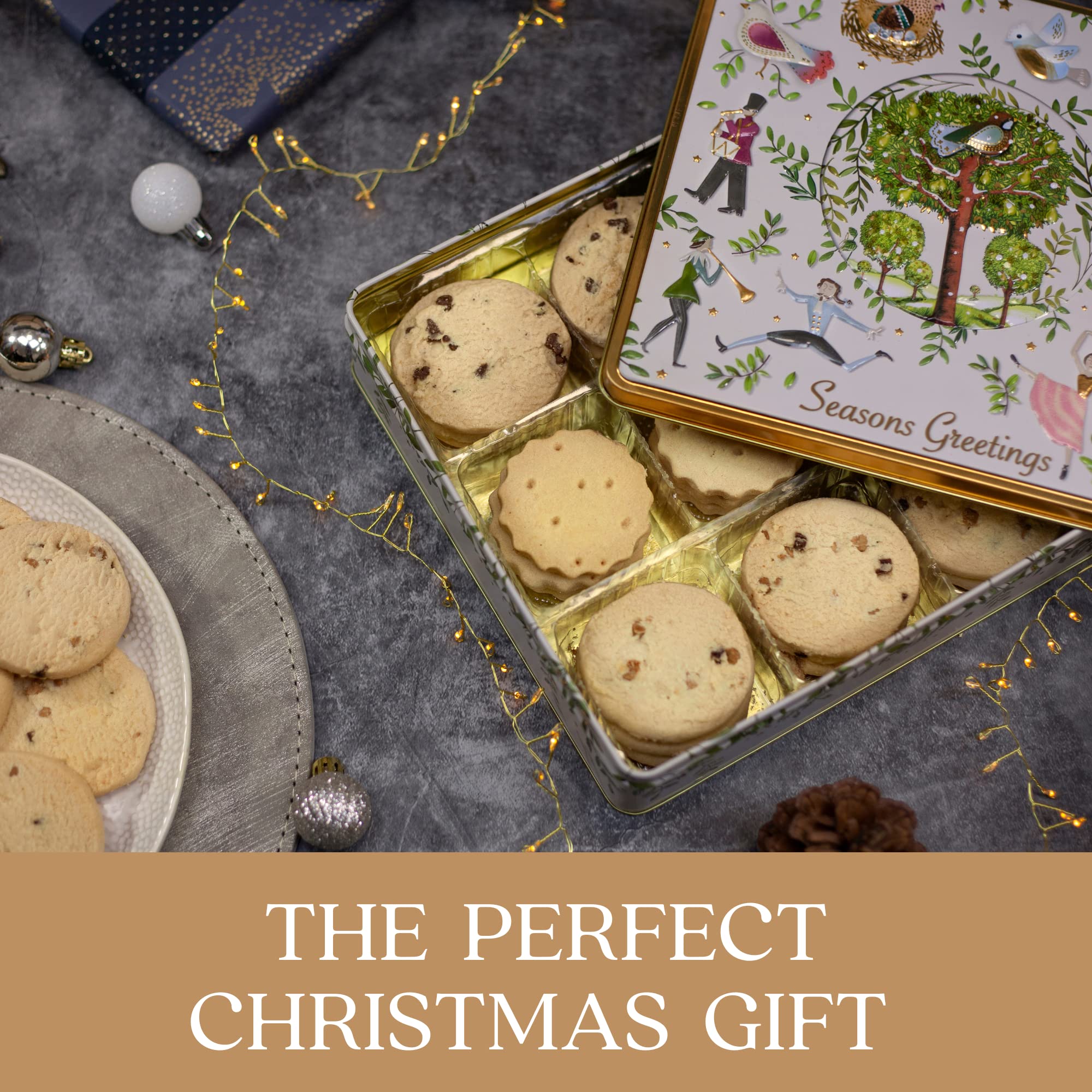 The Silver Crane Co. - 12 Days of Christmas Biscuits Tin Scottish Shortbread Gift Set 13