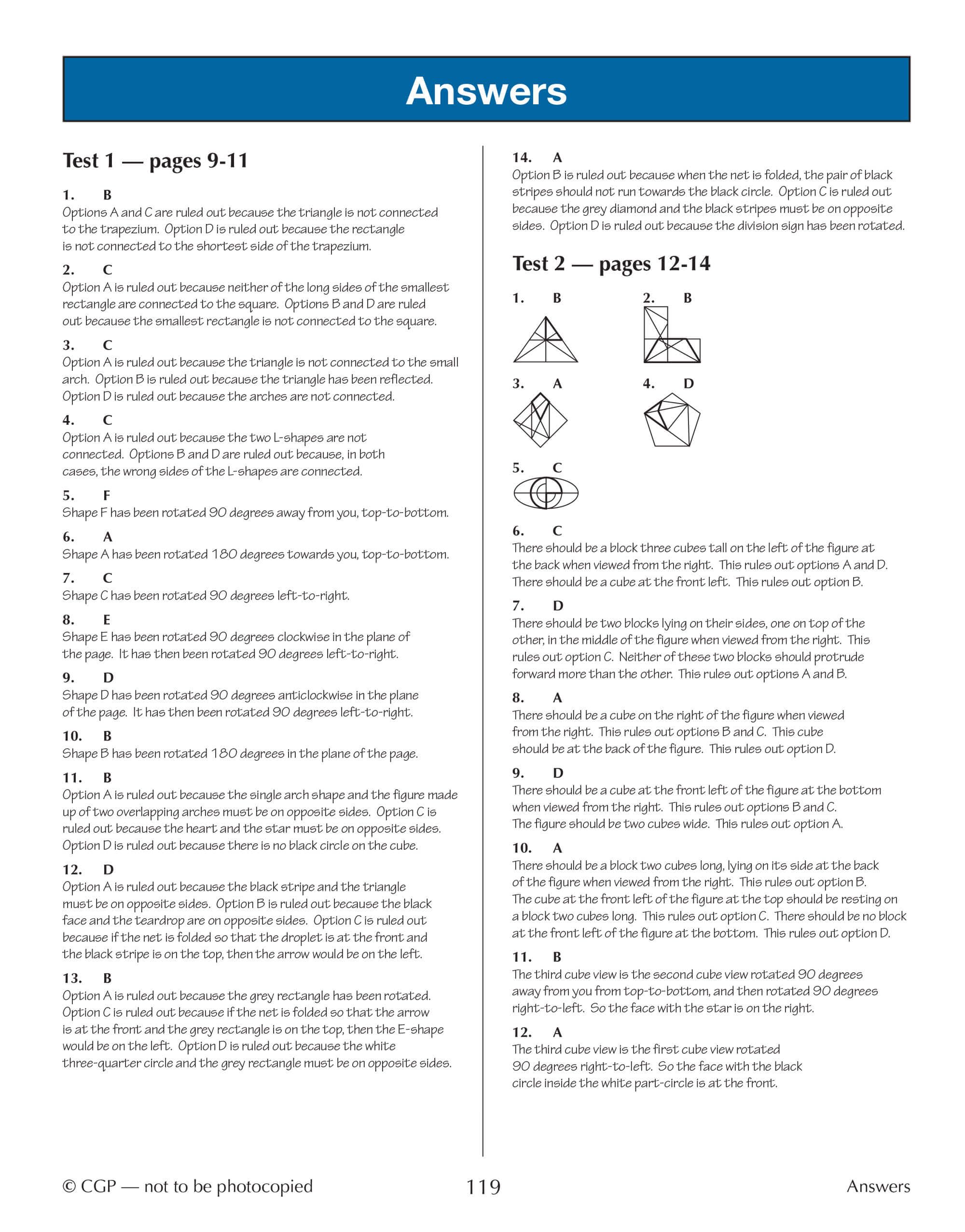 CGP 11+ GL 10-Minute Tests: Non-Verbal Reasoning Spatial - Ages 10-11 (with Online Edition) 5