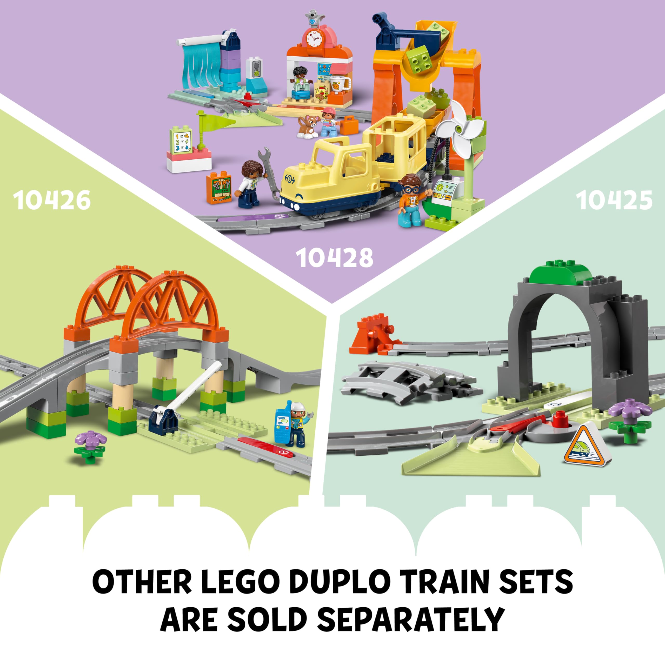 LEGO DUPLO Interactive Adventure Train Set - 14 Track Pieces | Lights & Sounds | Ages 2+ 7