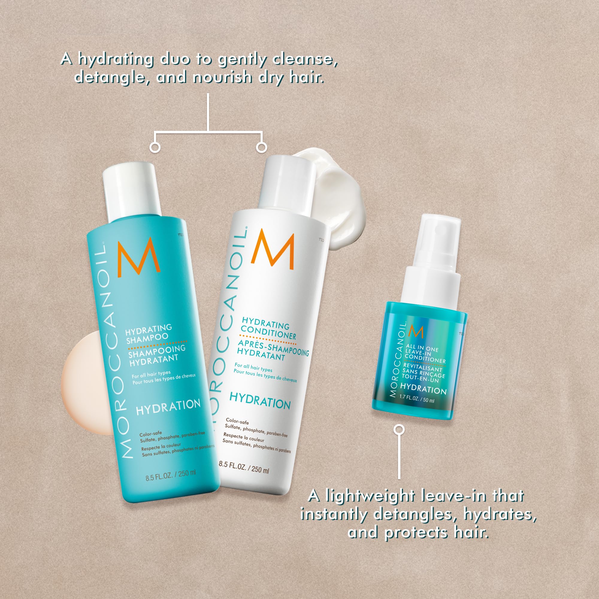Moroccanoil Hair Hydration Gift Set - Gentle Daily Moisture | Heat Protection | 3 Items 2