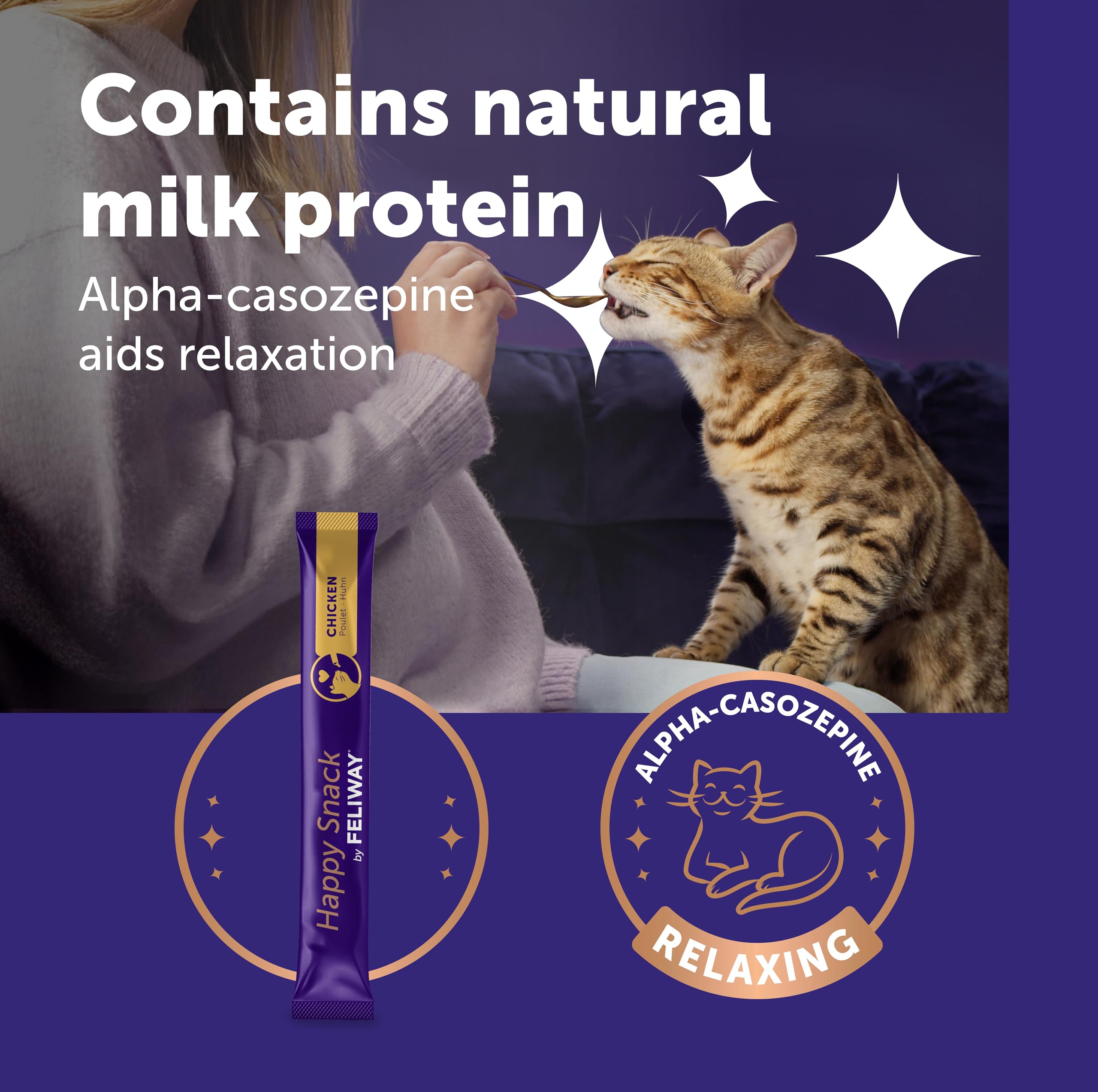 Feliway Happy Snack Calming Creamy Cat Treats - Chicken Flavor | 6 Sticks 3