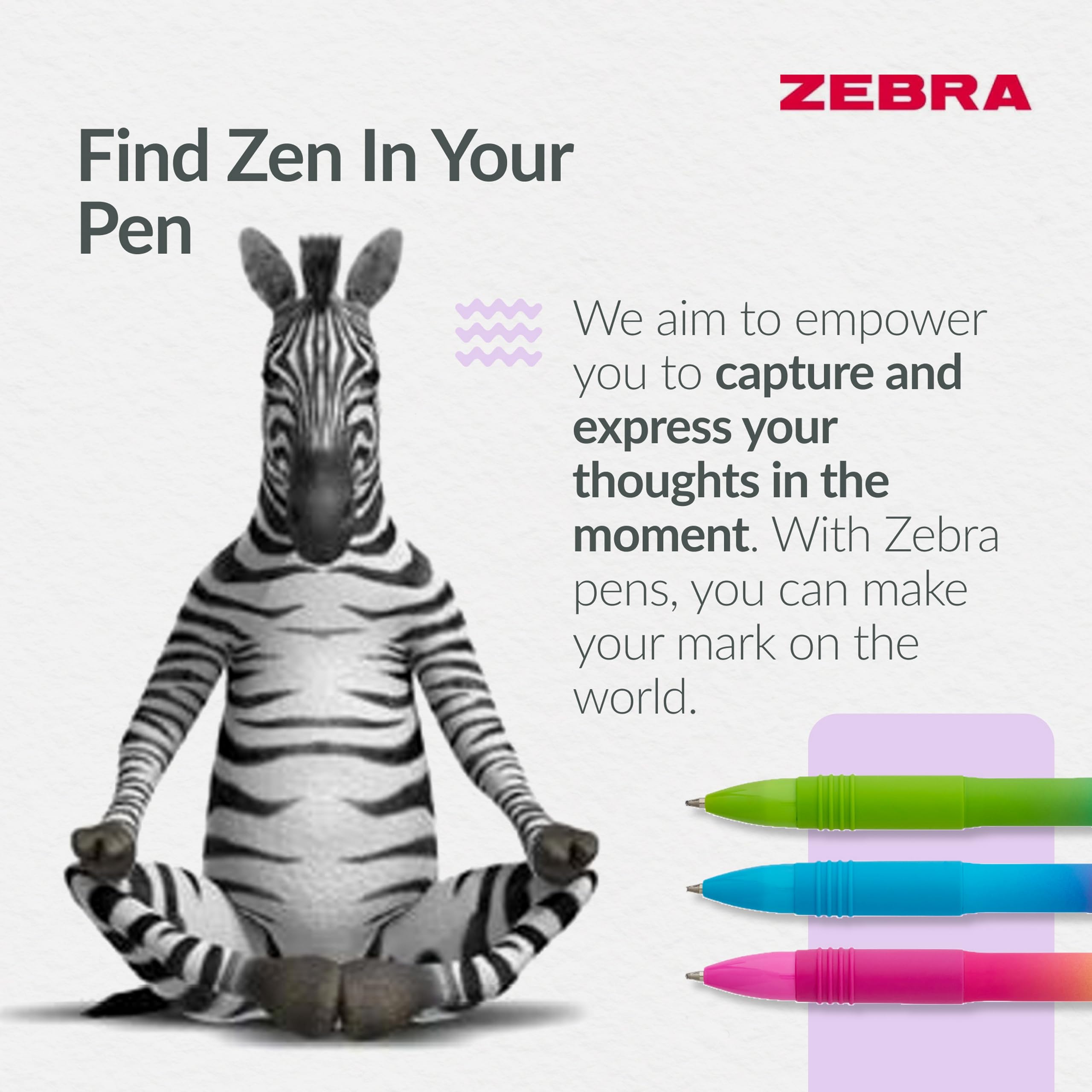 Zebra Pen Z-Grip Soft Touch Ballpoint Pens - Black Ink, 1.0mm Medium Point, 3 Pack 6