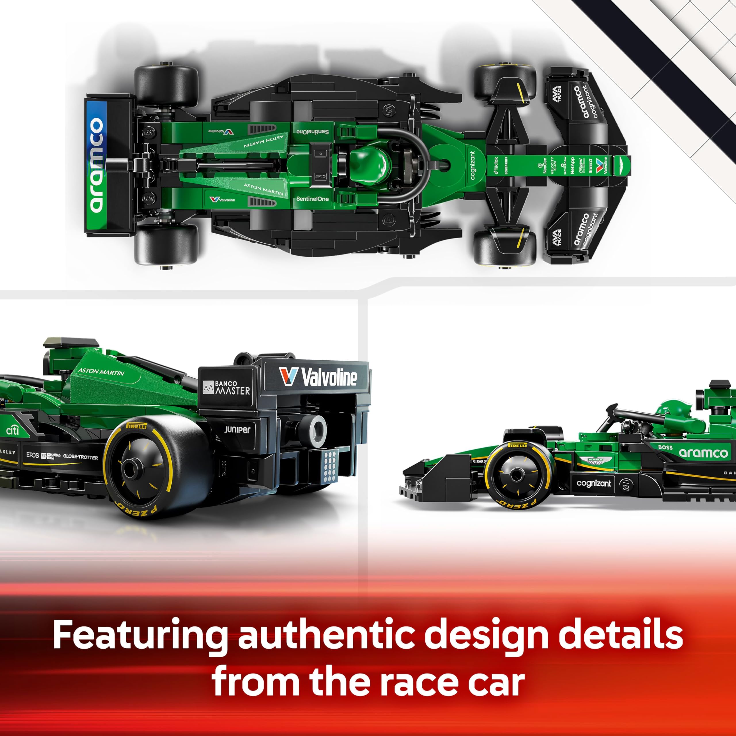LEGO Speed Champions Aston Martin Aramco F1 AMR24 Race Car Set 77245 | Ages 10+ | Multicolor Plastic 5