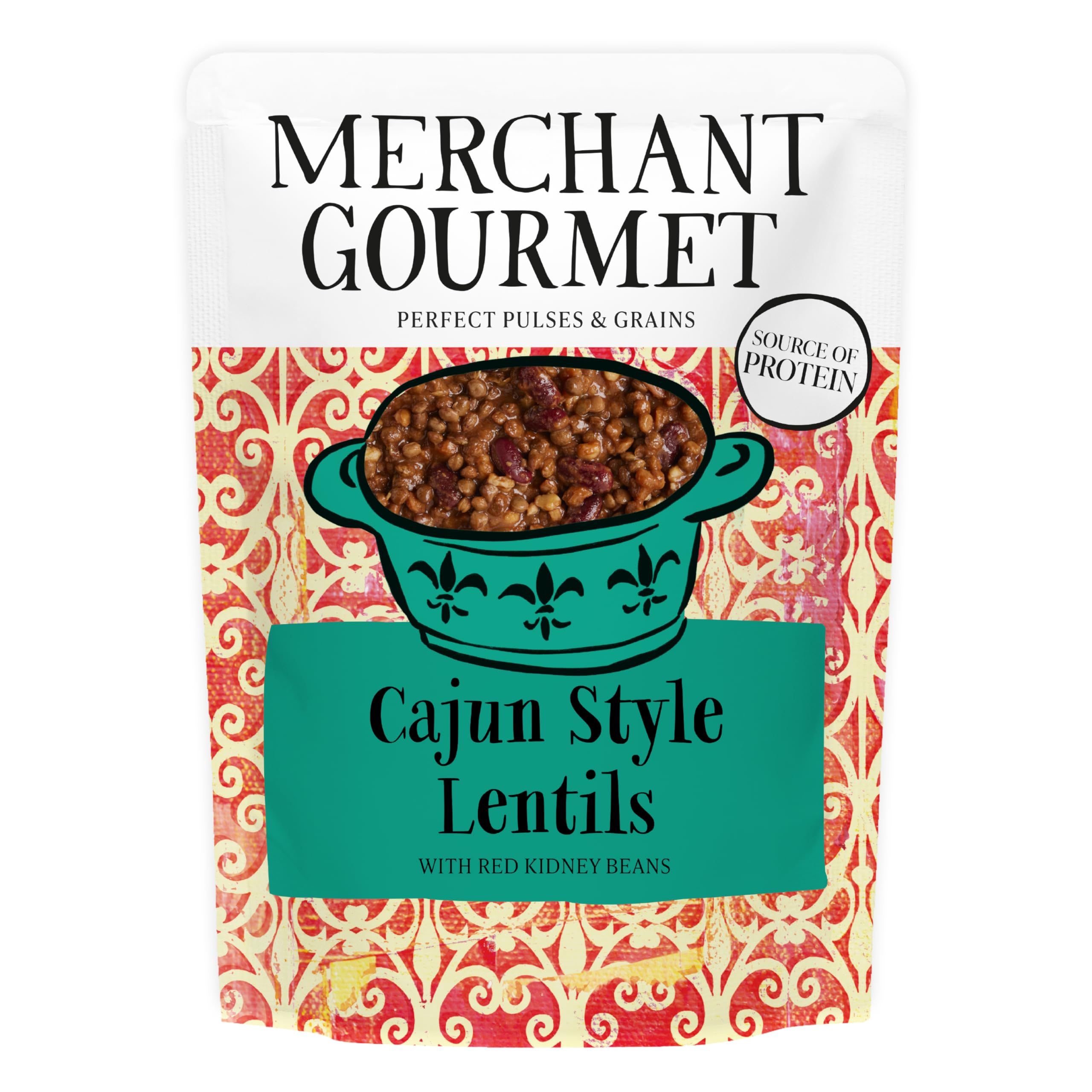 Merchant Gourmet Cooked Spicy Cajun Style Lentils & Red Kidney Beans - 6 x 250g Pouches 2