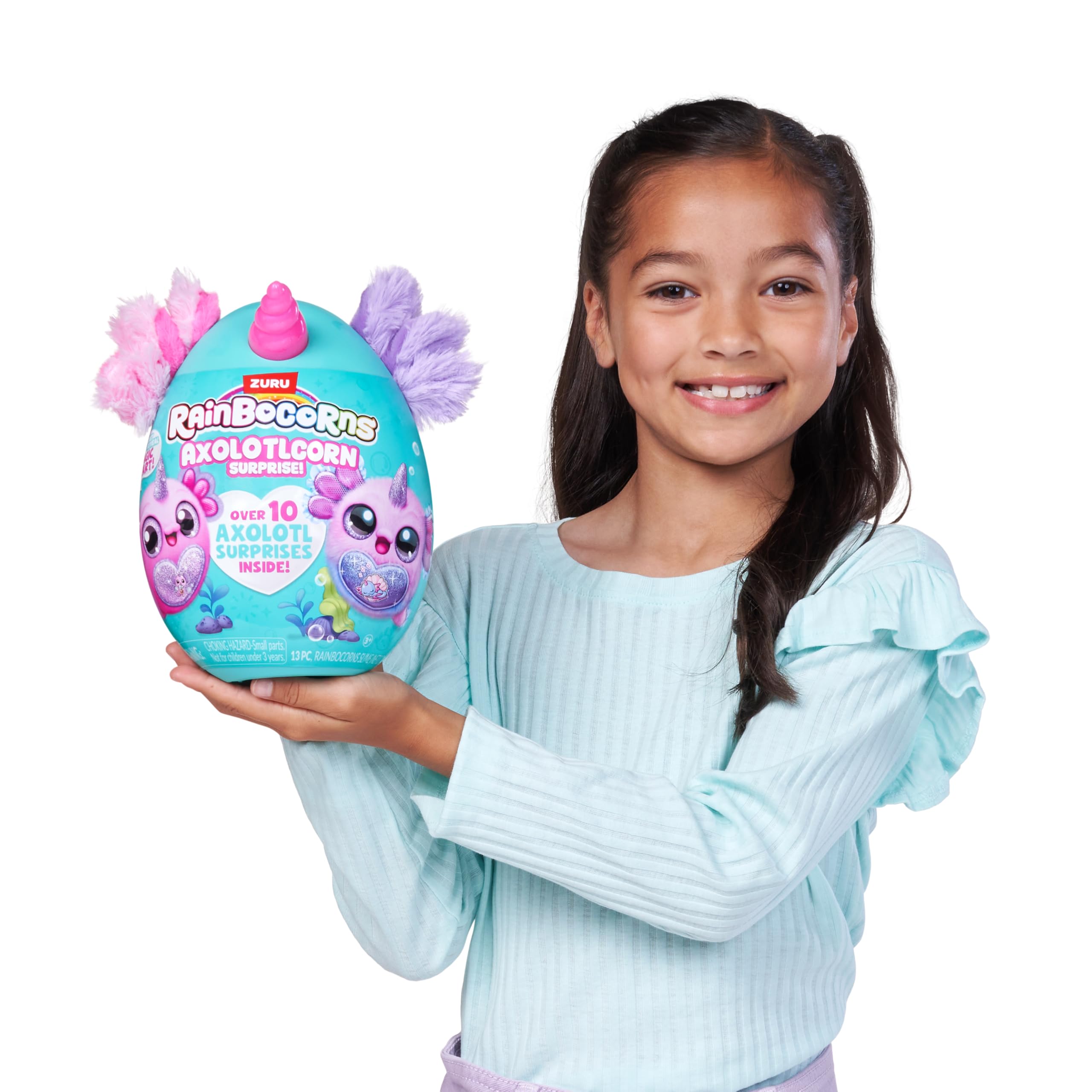 Rainbocorns Axolotlcorn Surprise by ZURU - Collectible Plush Toy for Girls 3+ 4