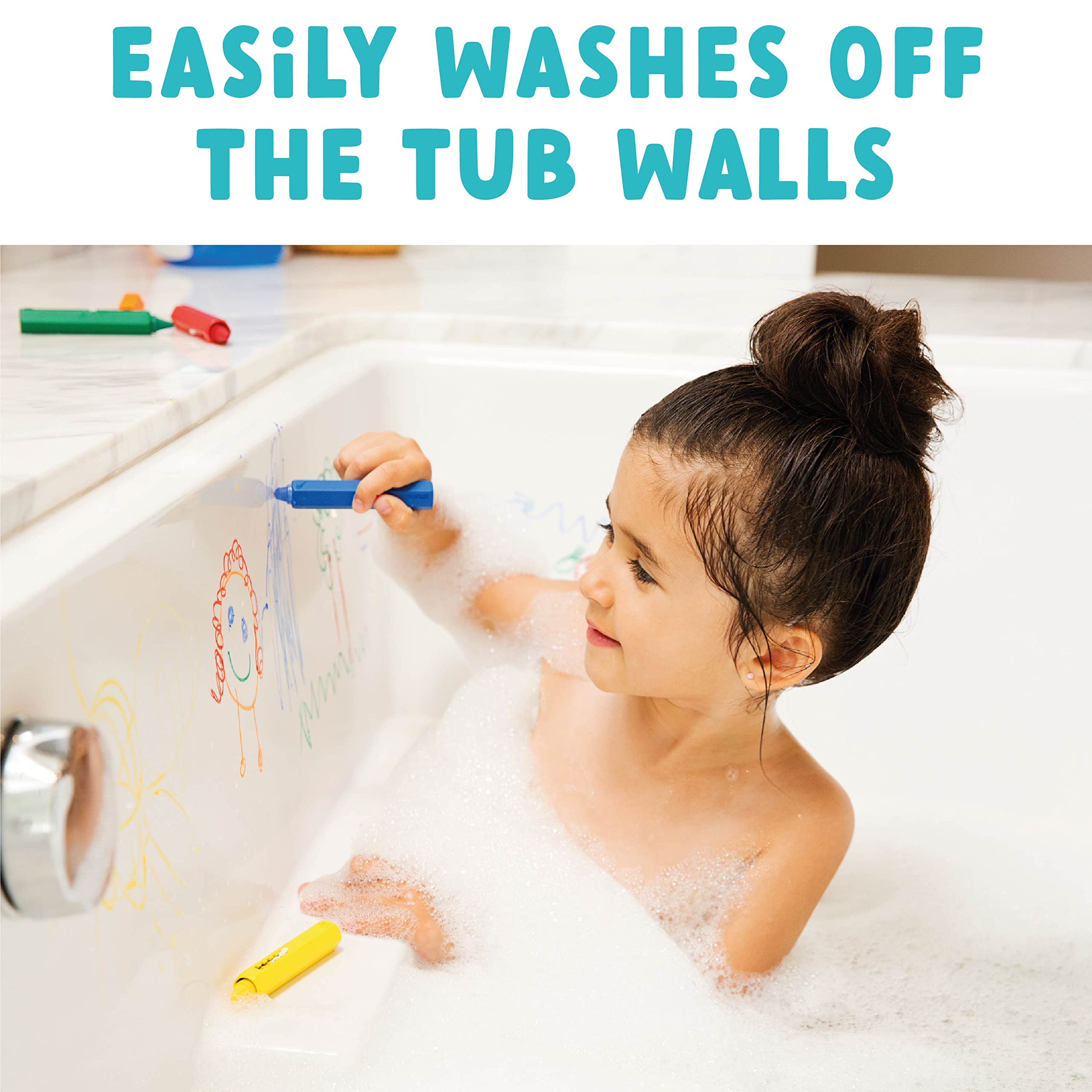 Munchkin Bath Time Toy Crayons - 5 Count Pack | Encourages Creativity & Coordination