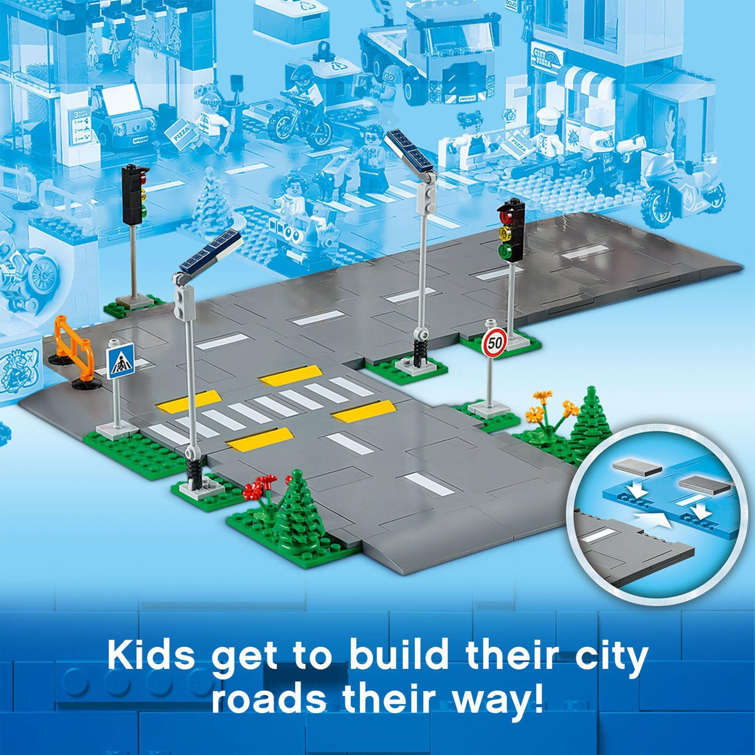 LEGO City Road Plates Building Set 60304 with Traffic Lights and Glow in the Dark Bricks | Ages 5+ 3