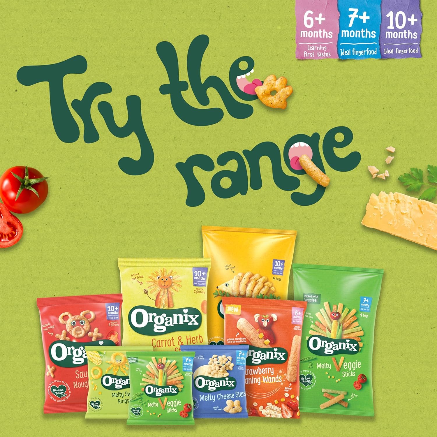 Organix Banana Puffcorn Organic Finger Food Toddler Snack 12+ Months 7