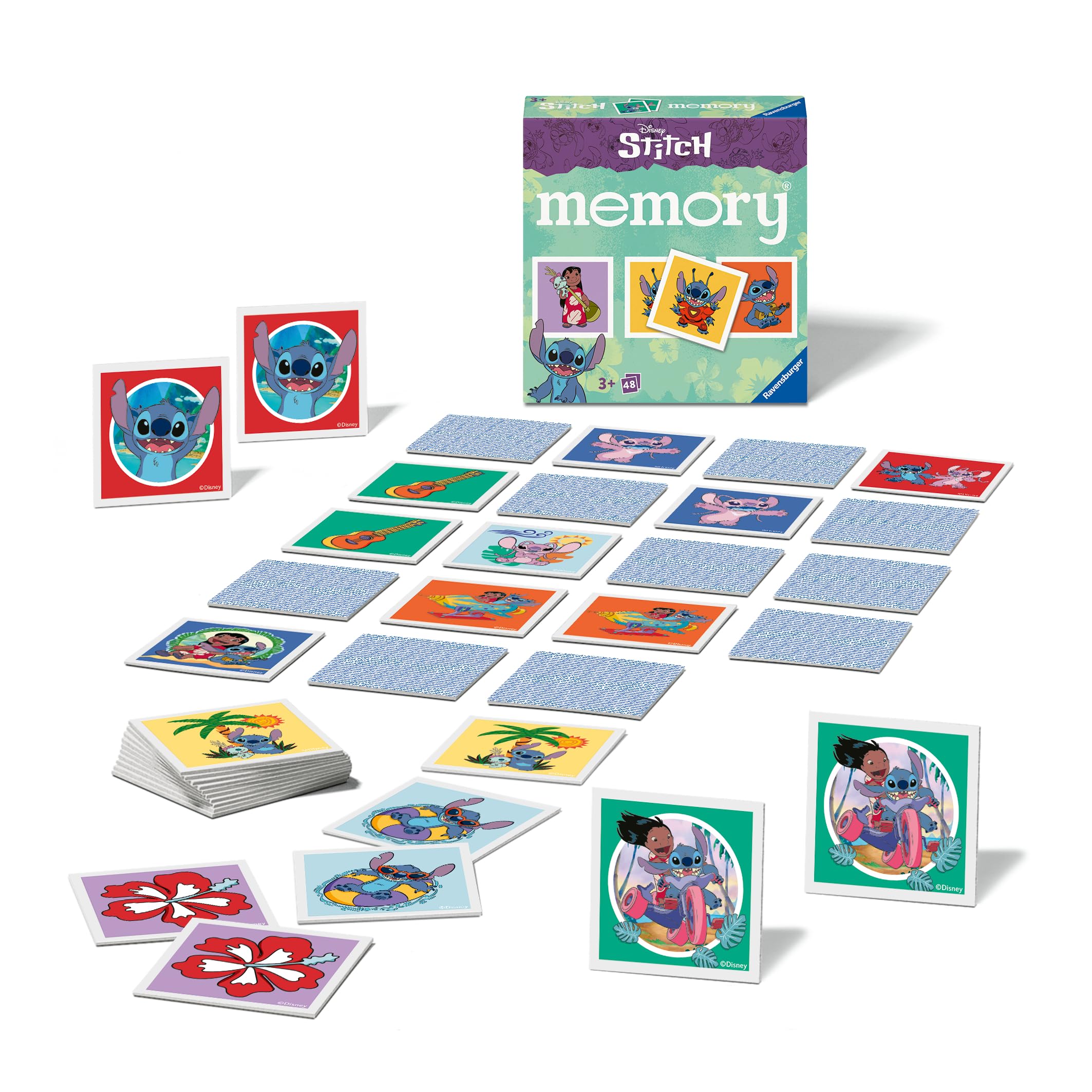 Ravensburger Disney Stitch Mini Memory Game - Matching Pairs Card Game for 2-6 Players Ages 3+ 2