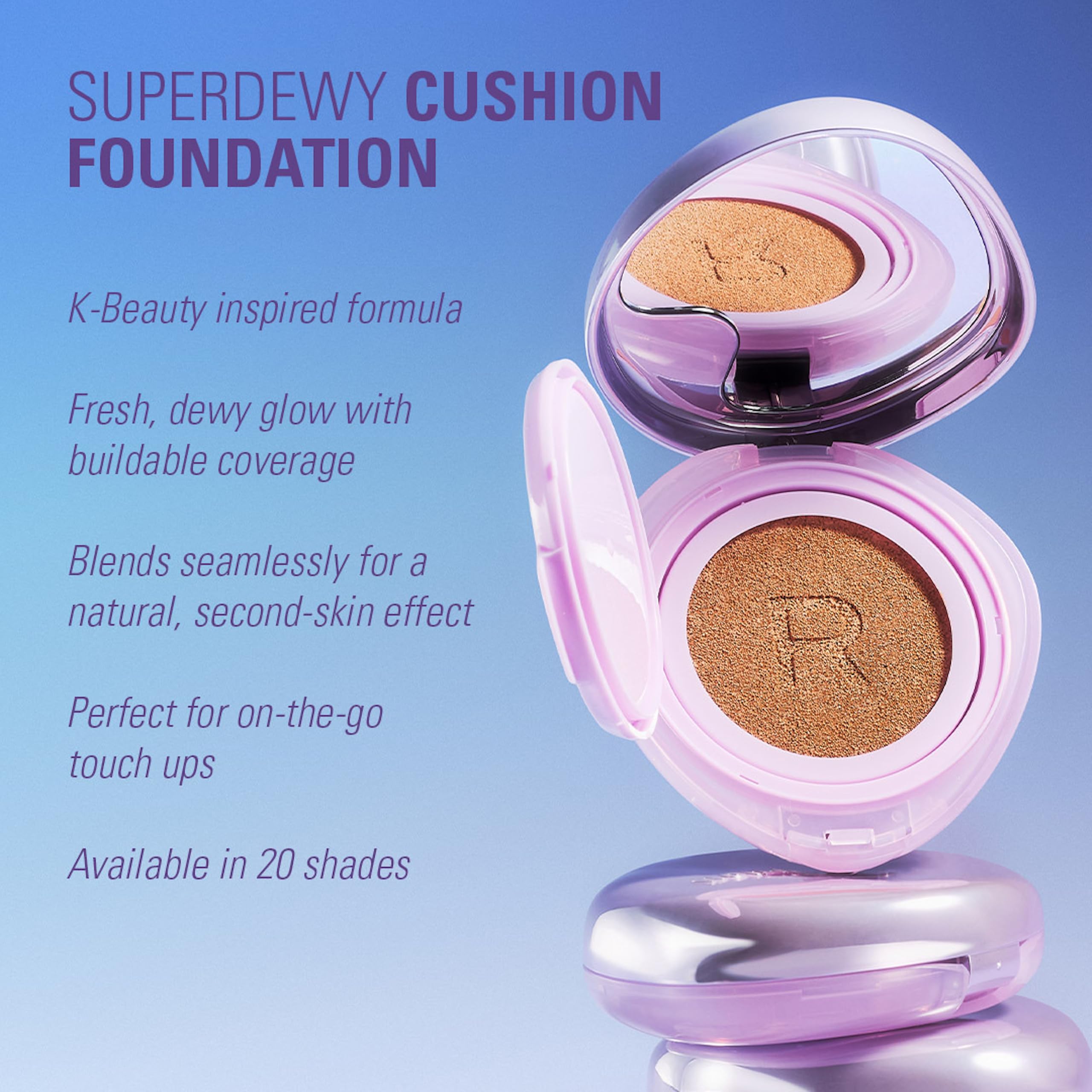Revolution Beauty London Superdewy Cushion Foundation - Buildable Coverage | Hydrating | Medium Tan Neutral 6