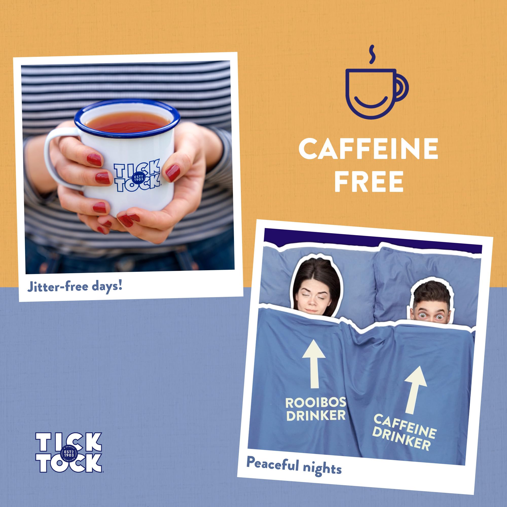 Tick Tock Caffeine-Free Rooibos Tea - 160 Teabags (4 x 40 Pack) | Antioxidant Rich 2