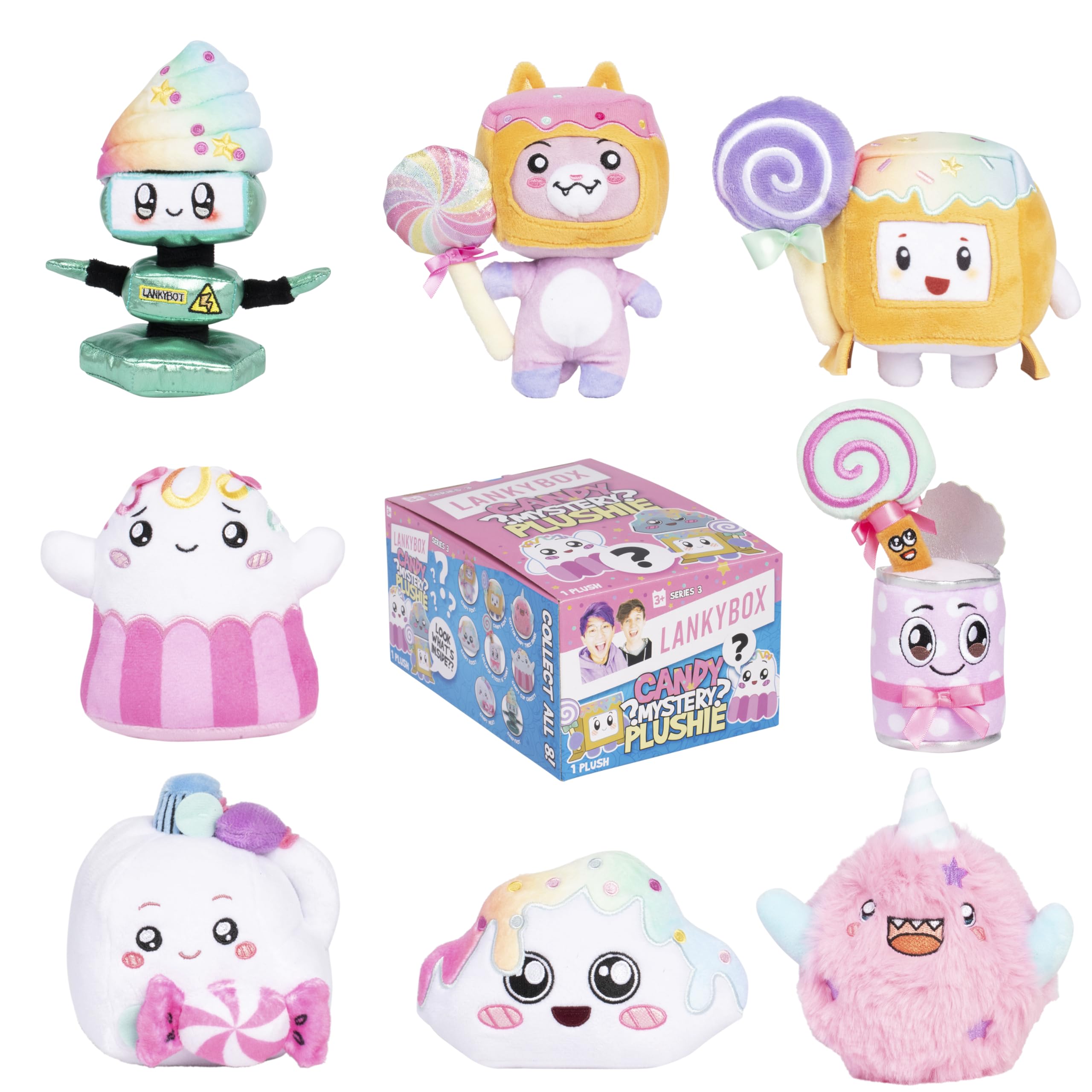 LankyBox Mystery Plush - Candy Collection Mini Plush Blind Box for Kids 3+ 8