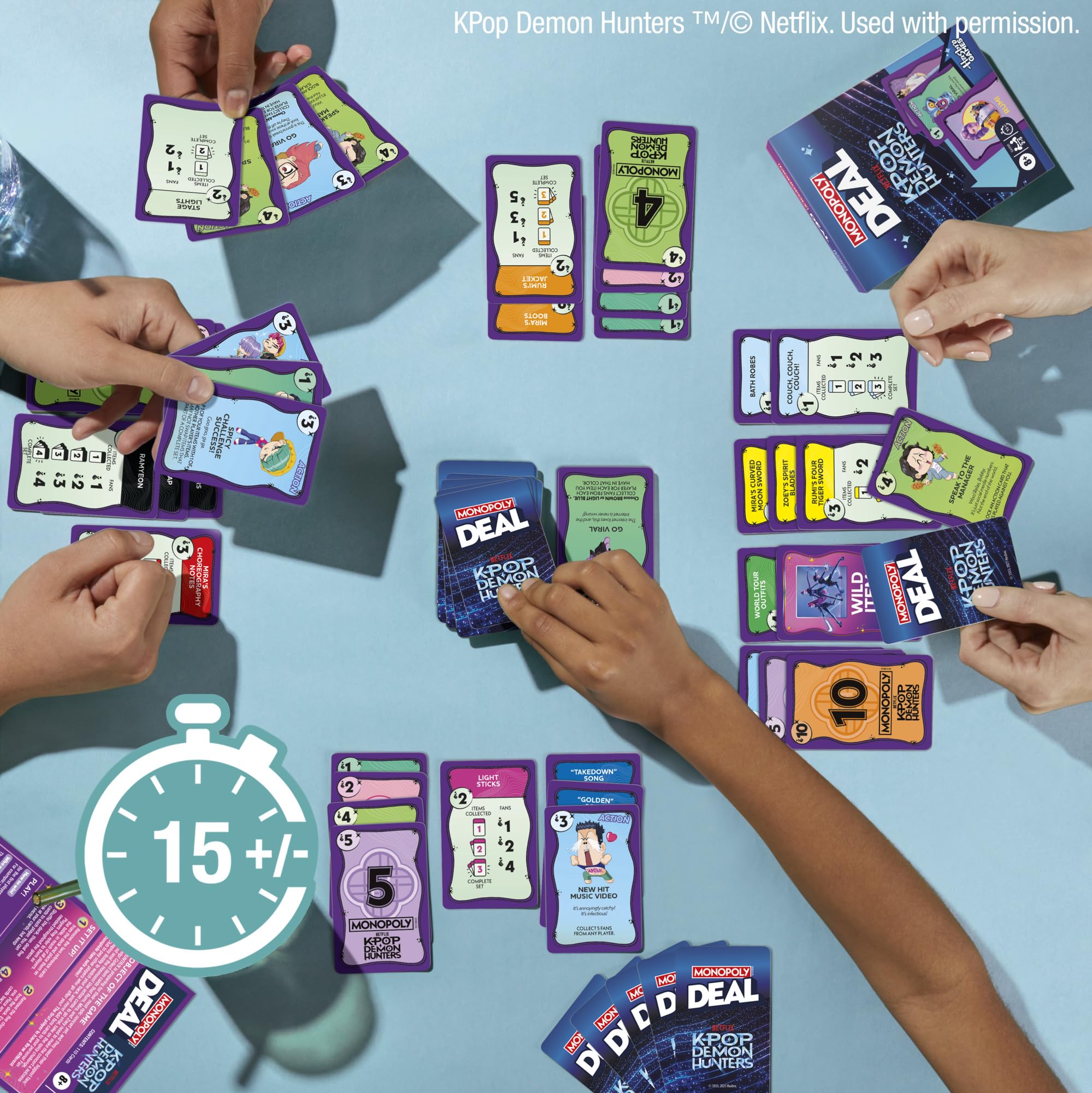 Hasbro Gaming Monopoly Deal: KPop Demon Hunters Card Game 3
