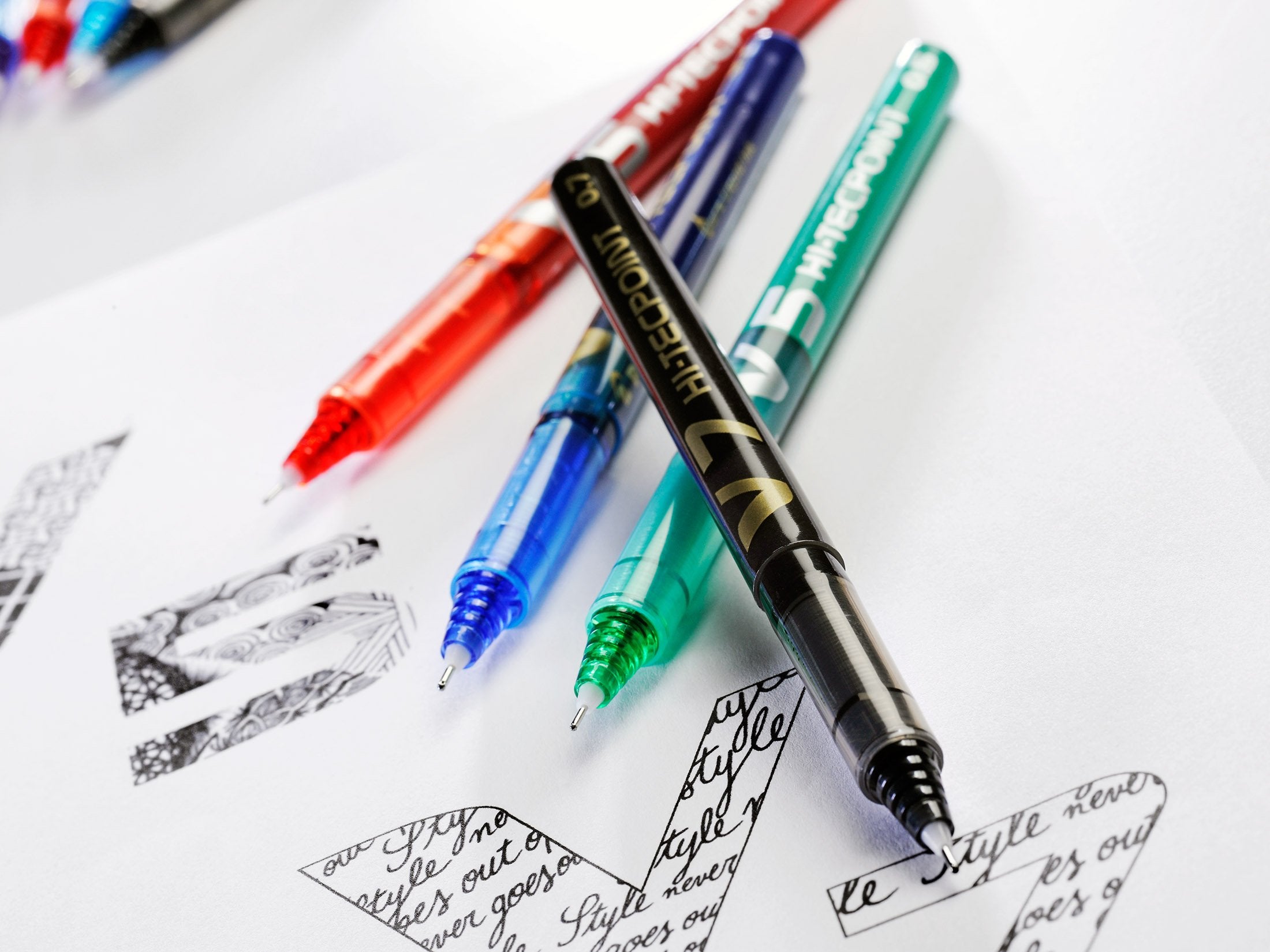 PILOT V7 Liquid Ink Rollerball Pen Set - 5 Pack Black Ink | 0.7mm Medium Tip | Fade Resistant 5