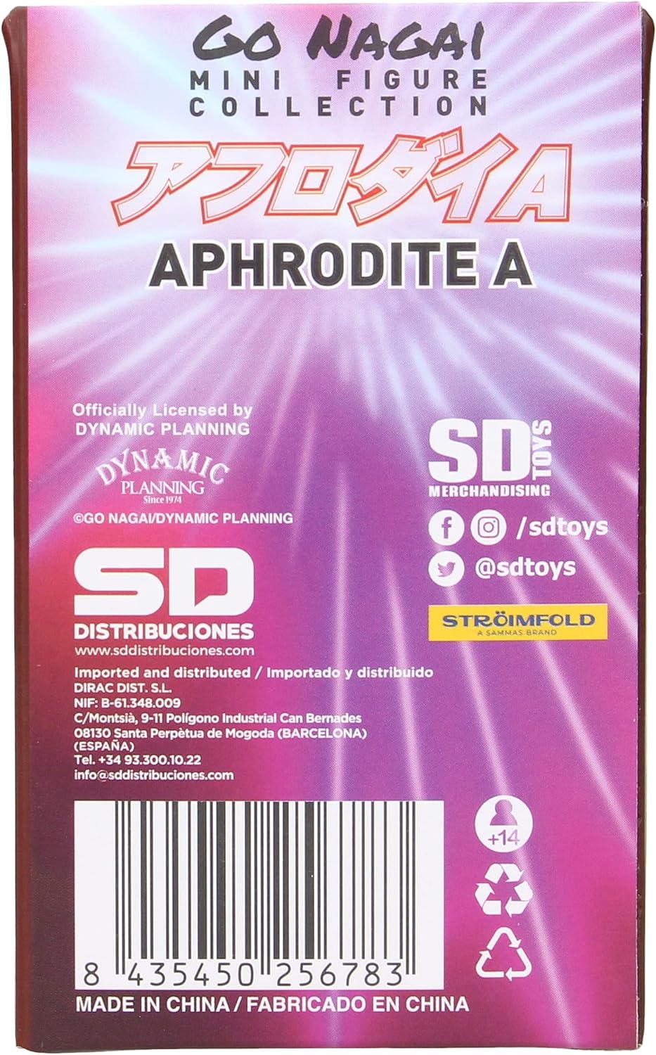 SD TOYS - Mazinger Z Aphrodite Rubber Mini Figure (SDMSDT25678)