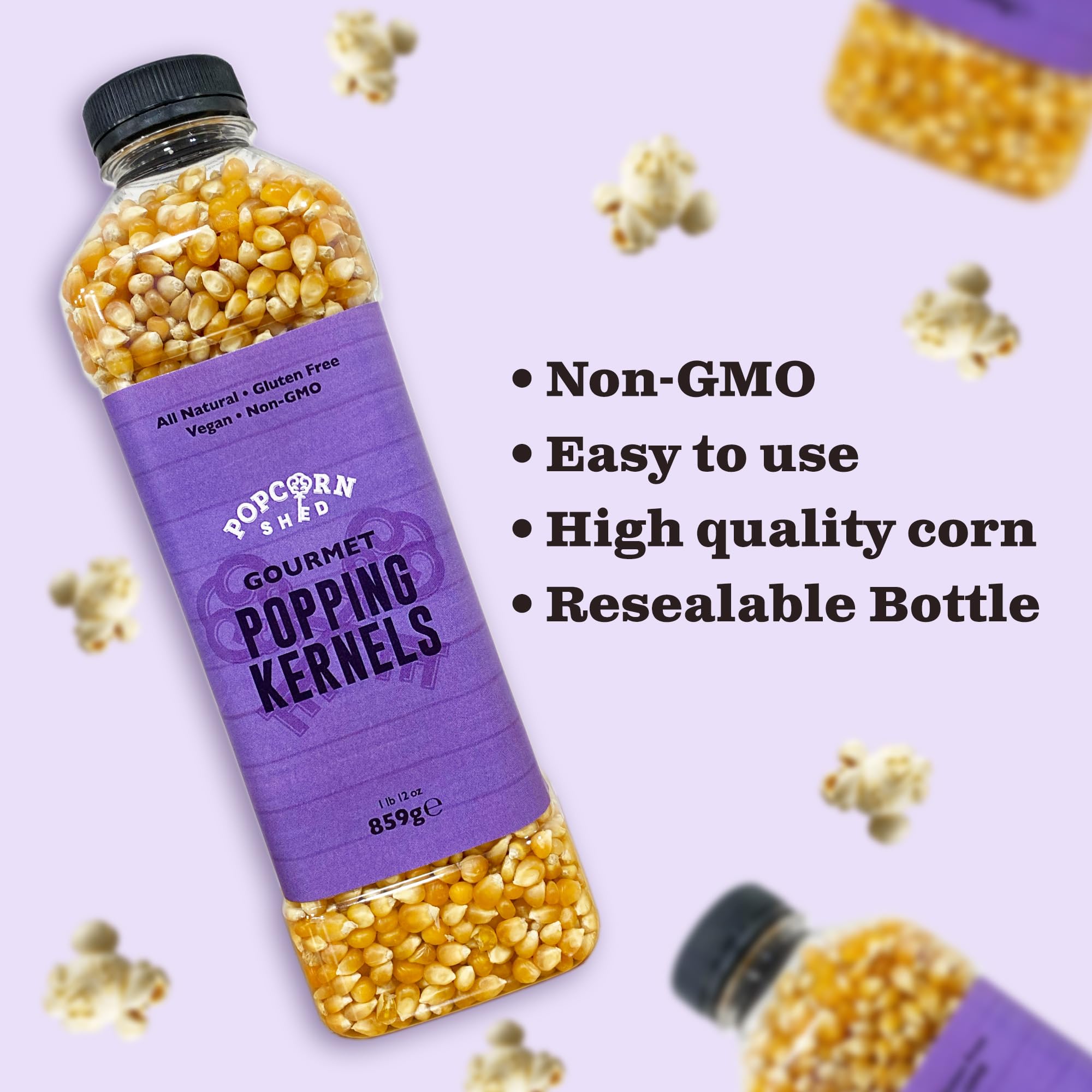 Popcorn Shed Gourmet Popcorn Kernels - 859g Bag | Made in Britain 3