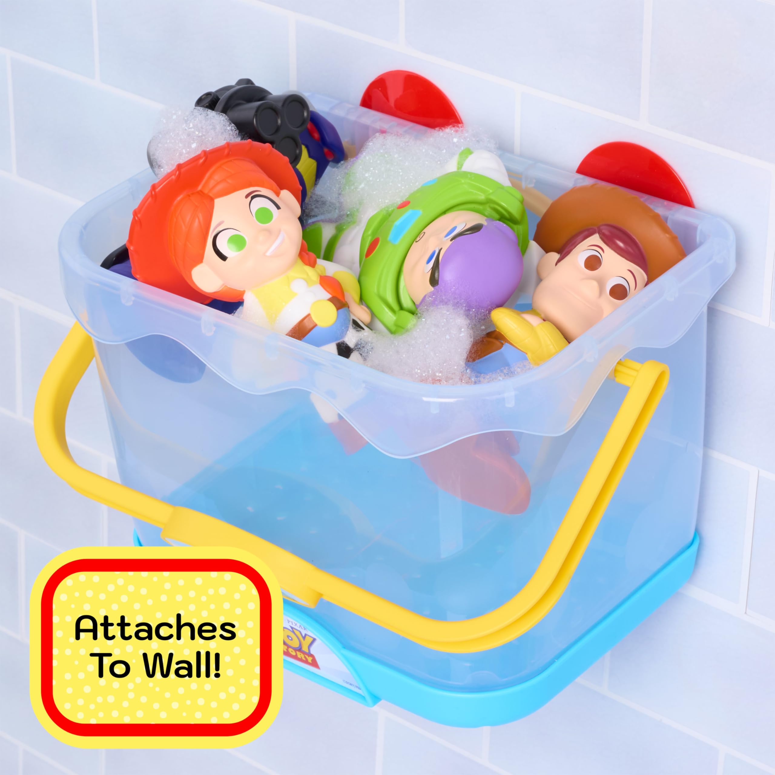 Disney Toy Story Bath Caddy Set - 5 Floating Figures & Storage Caddy | Ages 3+ 3