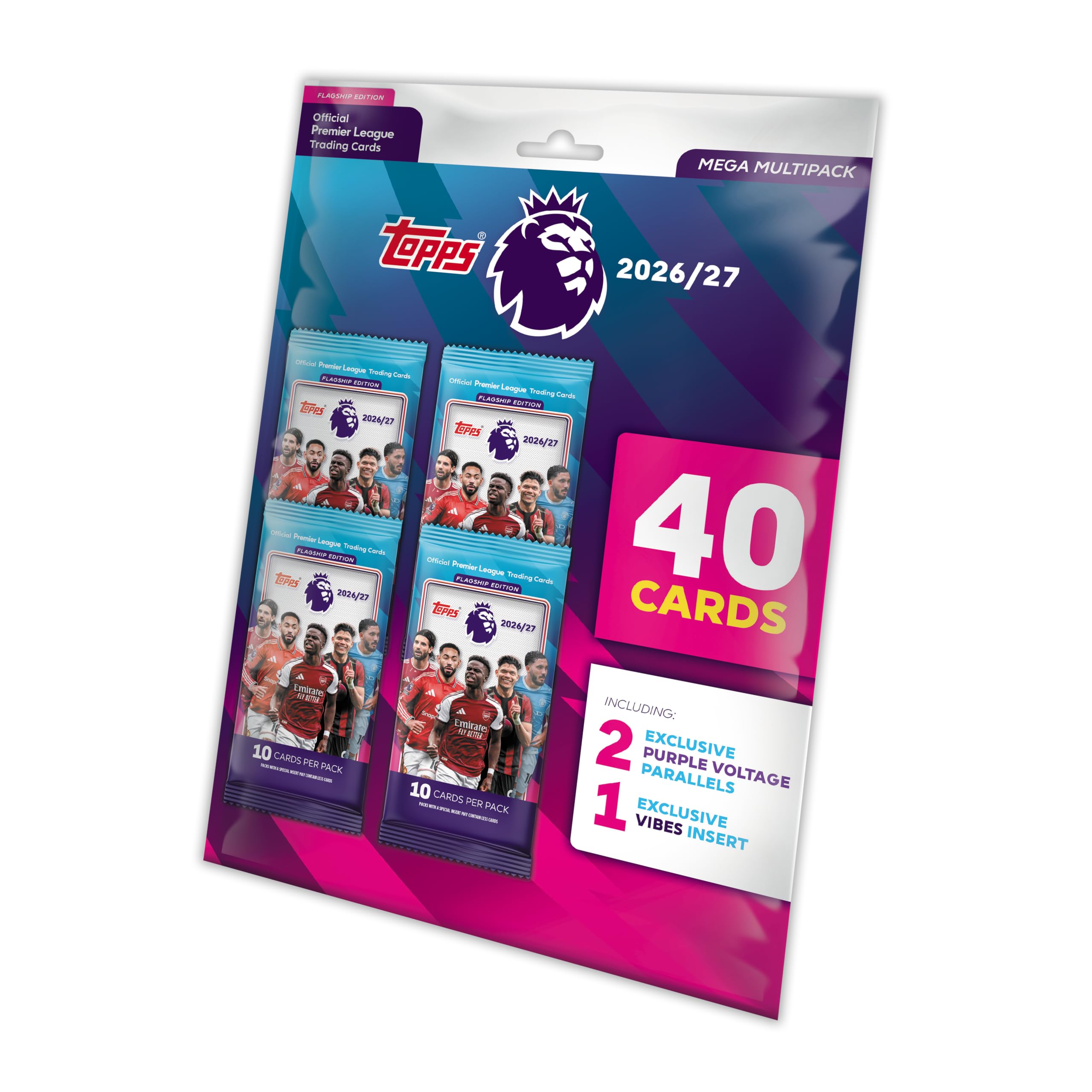 Topps Premier League 2026/27 Trading Cards - Mega Multipack | 40 Cards | Official Licensed Product