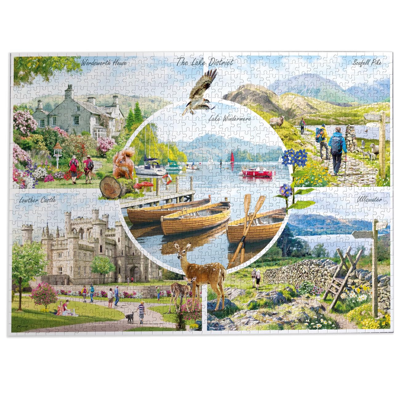 Gibsons The Lake District 1000 Piece Jigsaw Puzzle for Adults | Richard MacNeil Montage 7
