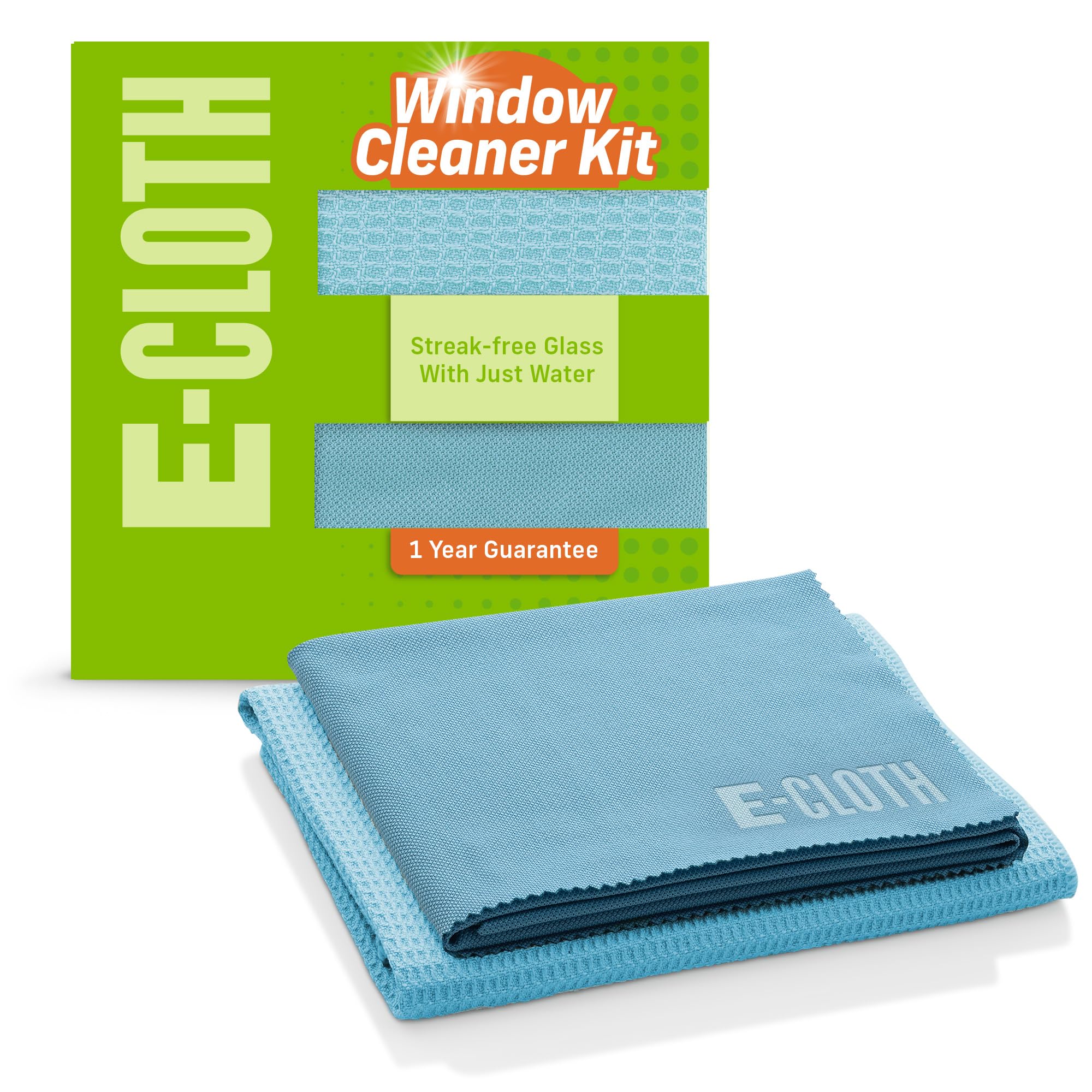 E-Cloth Window Cleaner Kit - Streak-Free Microfiber Cloth Set | Alaskan Blue | 3-Year Promise 1