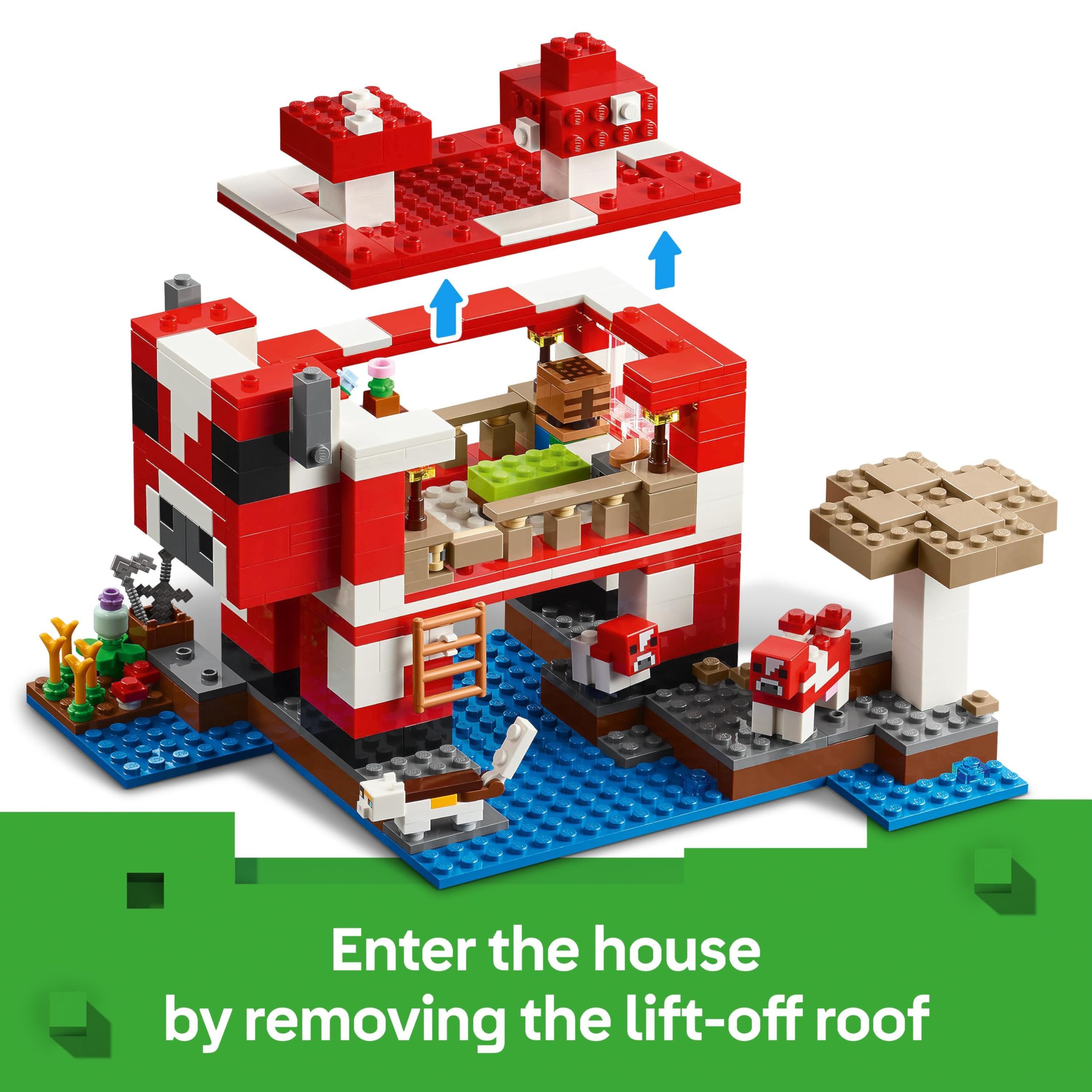 LEGO Minecraft The Mooshroom House Island Building Set - 500-Piece Playset for Ages 8+ 8