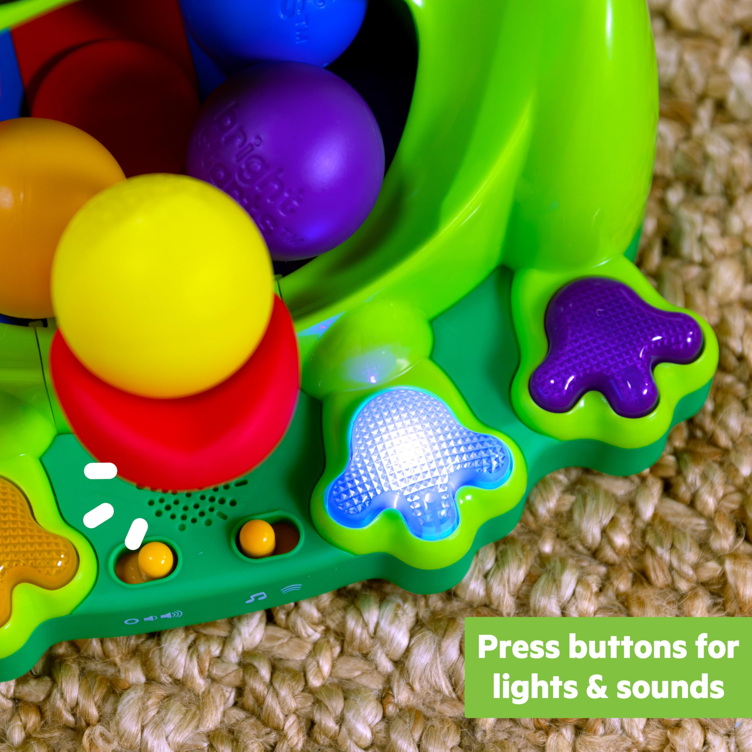Bright Starts Poppin' Ball Frog Toy - Interactive Ball Play for Babies 6M+ 8