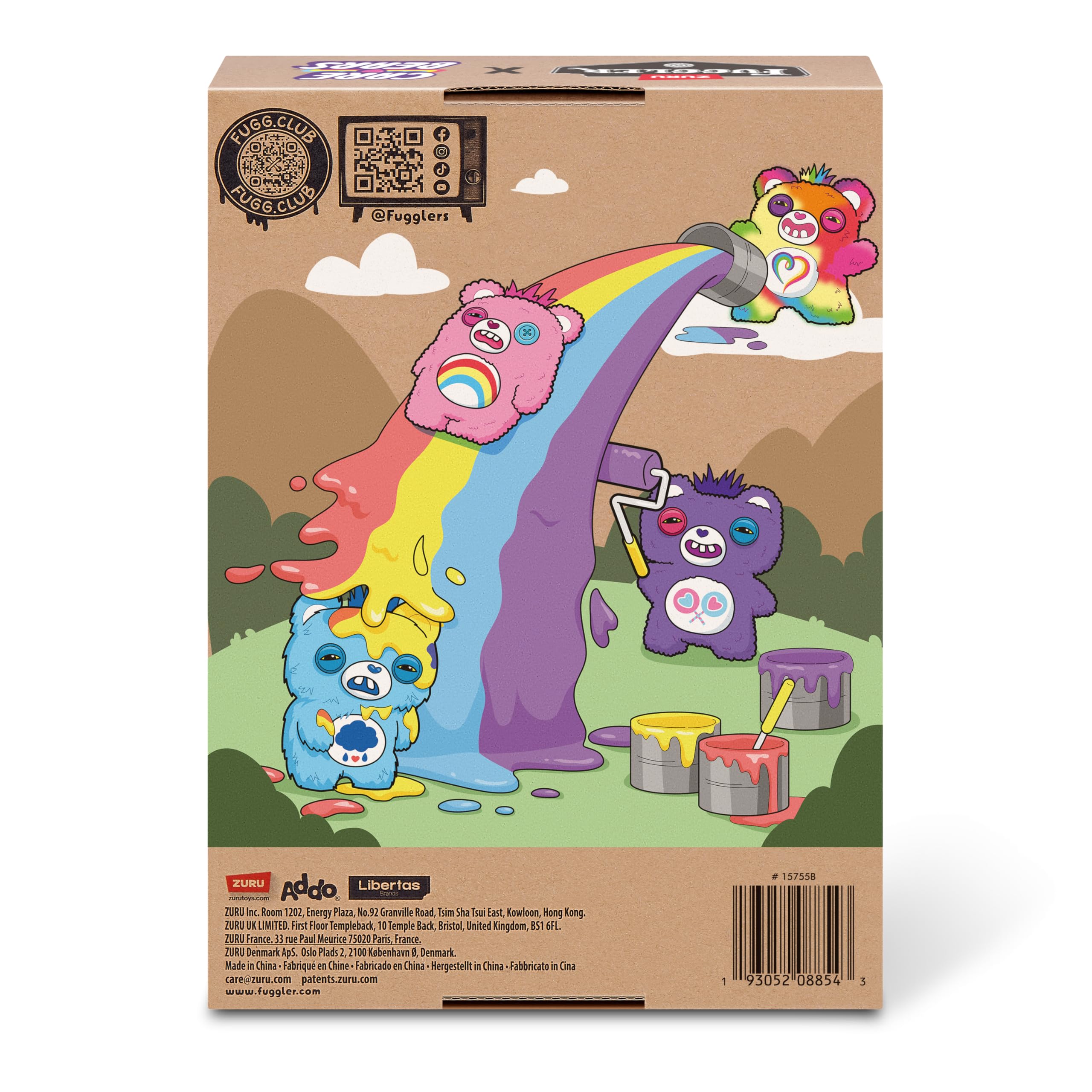 Fuggler Care Bears 9-Inch Plush Toy (Togetherness Bear) by ZURU | Polyester | Ages 4+ 7