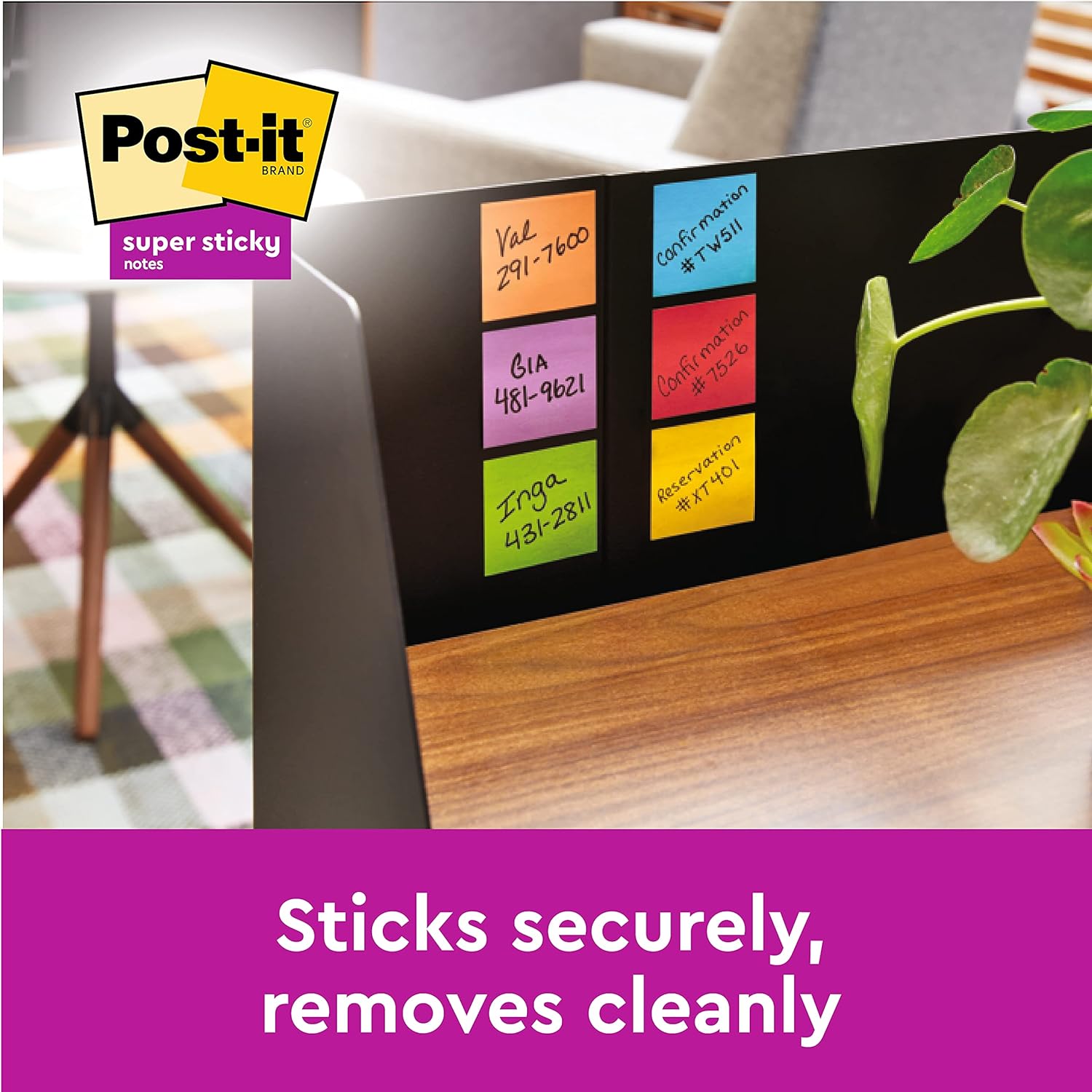 Post it Notes Super Sticky Notes Value Pack, 76 x 76 mm, Assorted Colours, Pack of 24 (90 Sheets Per Pad) 9